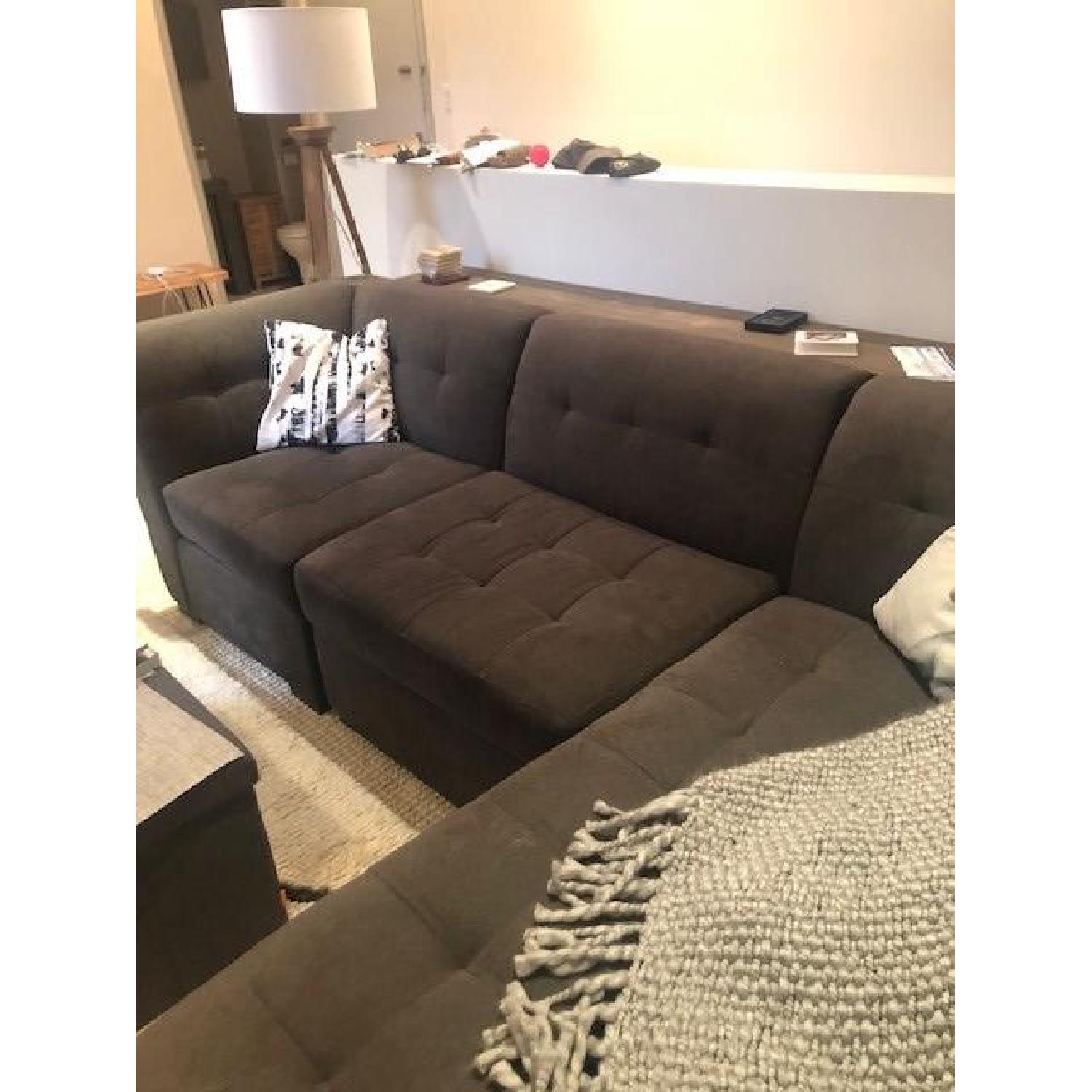 Macy's Roxanne Gray Sectional Sofa - image-4