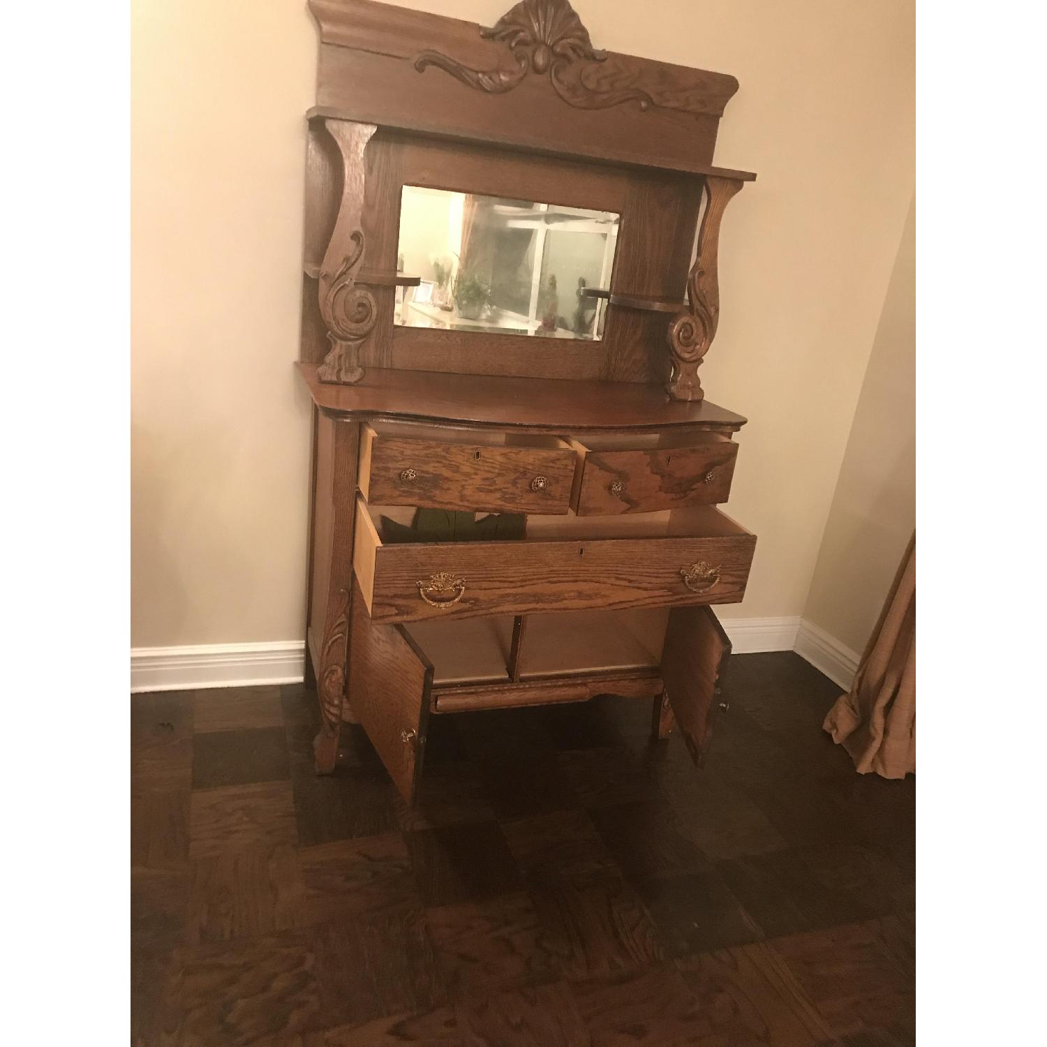 Antique Buffet w/ Hutch - image-3