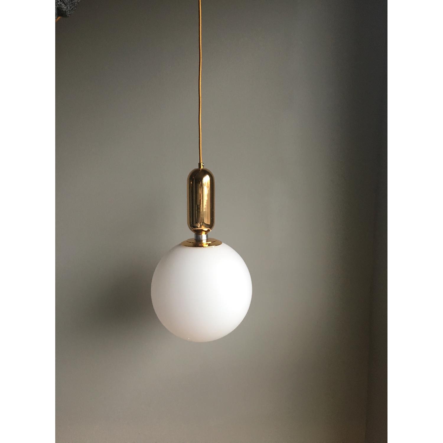 Black & Gold Globe Pendant Lights - image-4