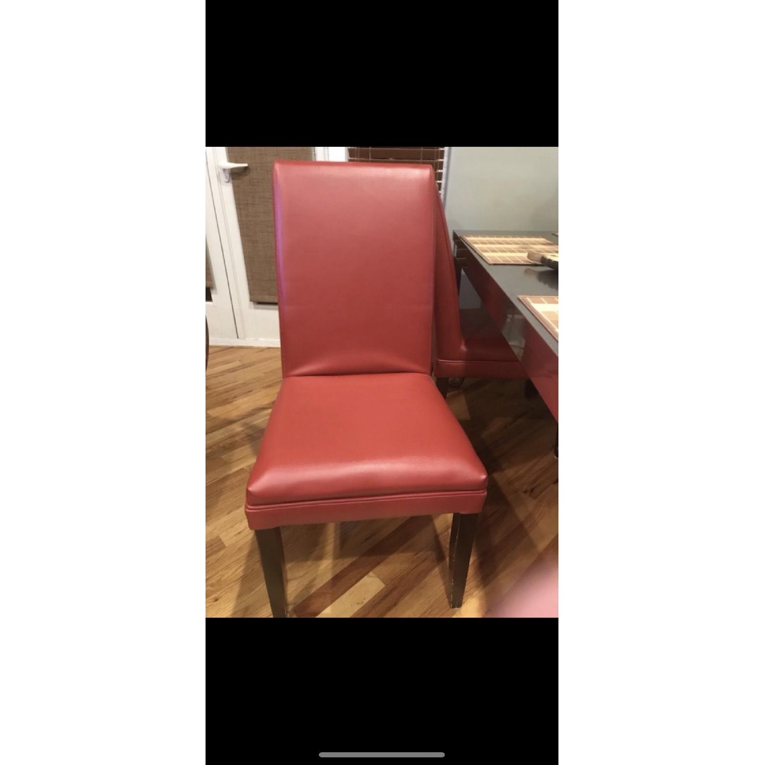 Red Leather Dining Chairs AptDeco