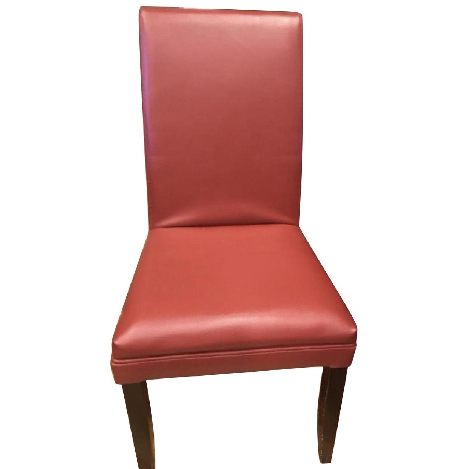 Red Leather Dining Chairs AptDeco