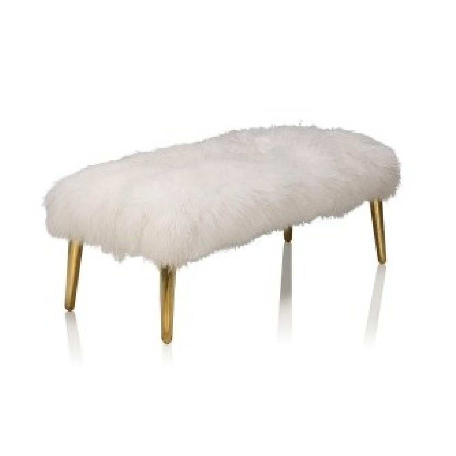 Jonathan Adler Large Mongolian Lamb Bench - image-4