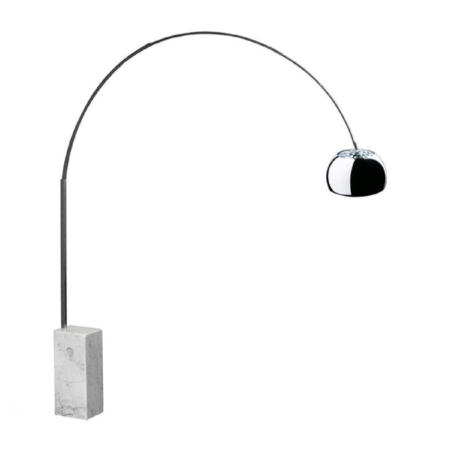 Manhattan Home Design Arco Floor Lamp in White - image-0
