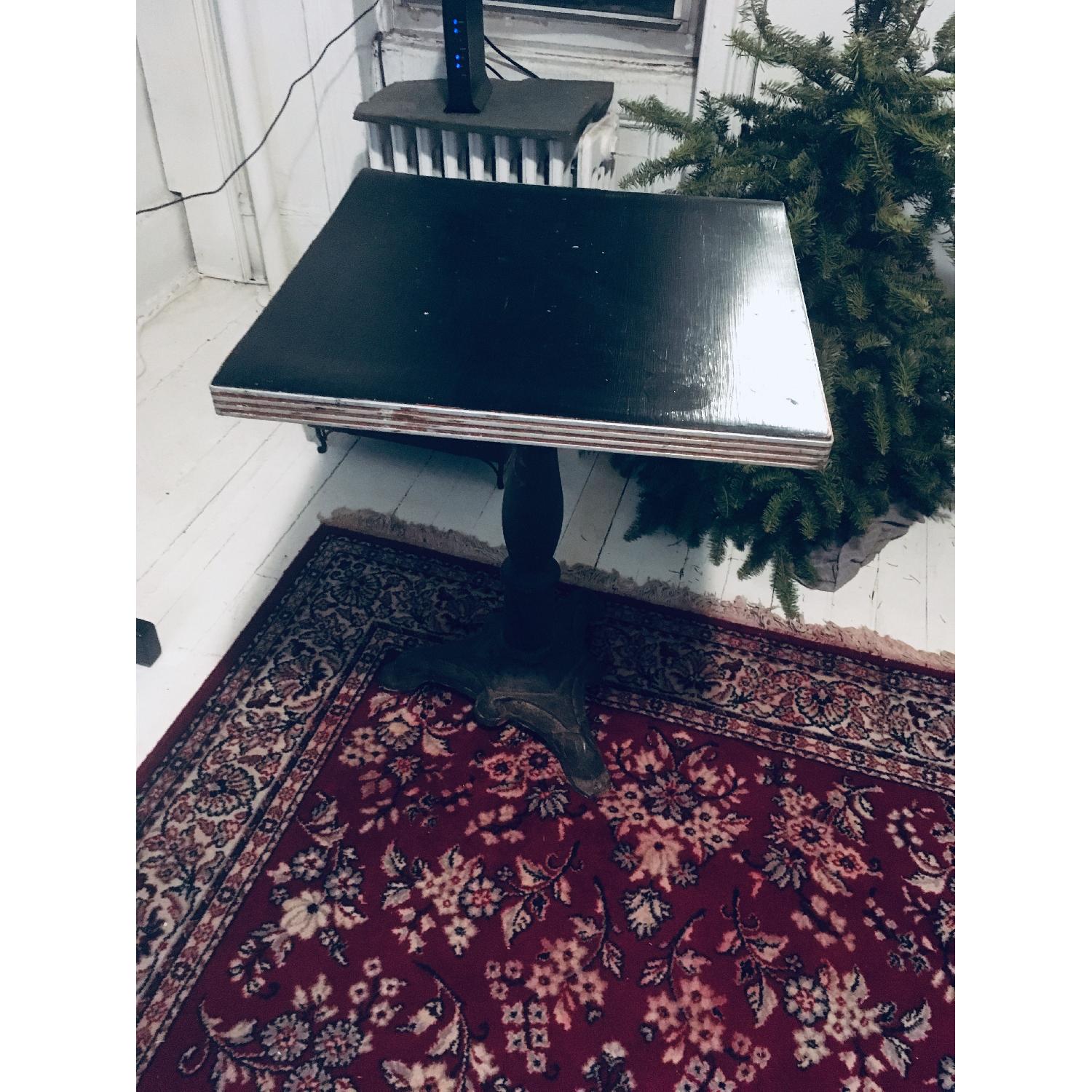 Antique Cafe Table w/ Pedestal Stand - image-1