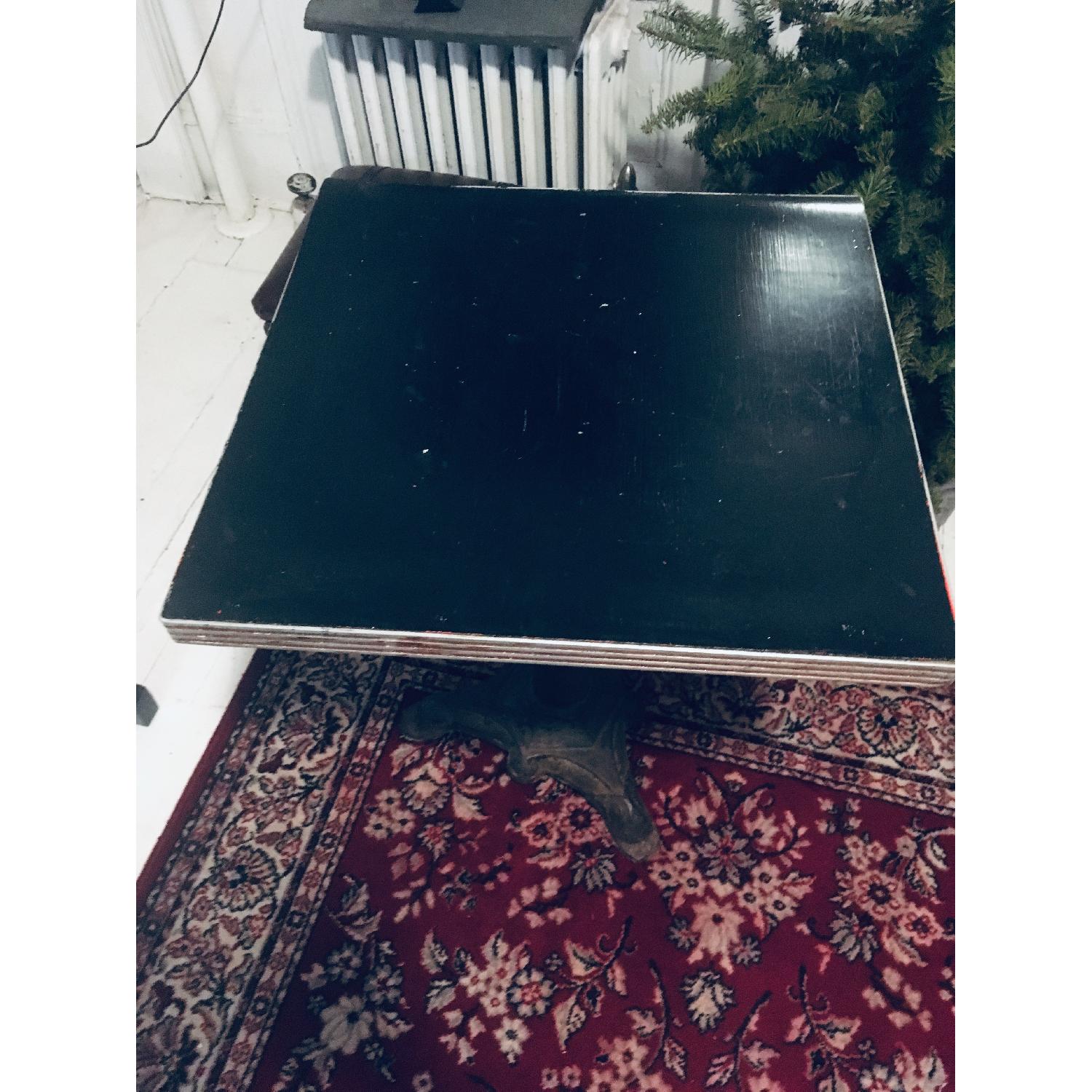 Antique Cafe Table w/ Pedestal Stand - image-2