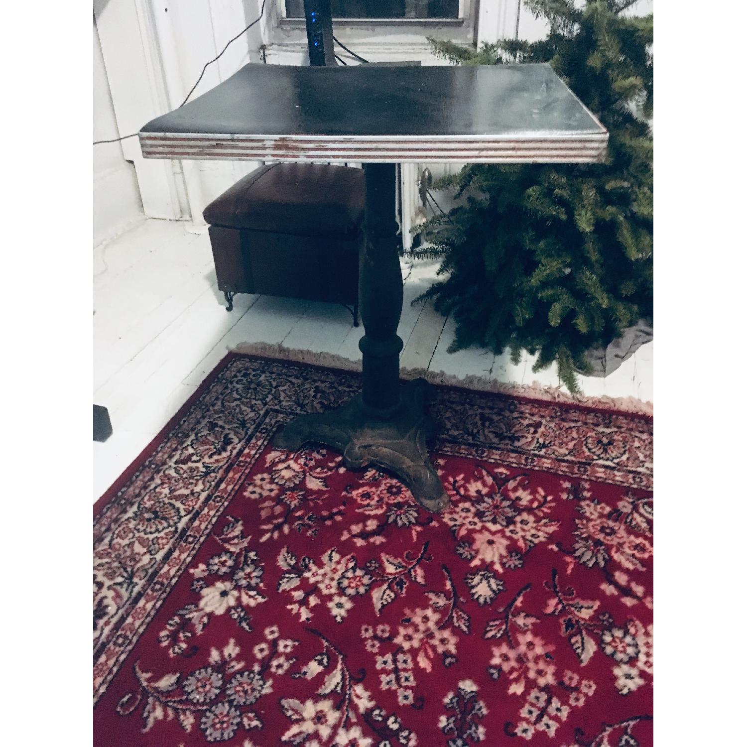 Antique Cafe Table w/ Pedestal Stand - image-3
