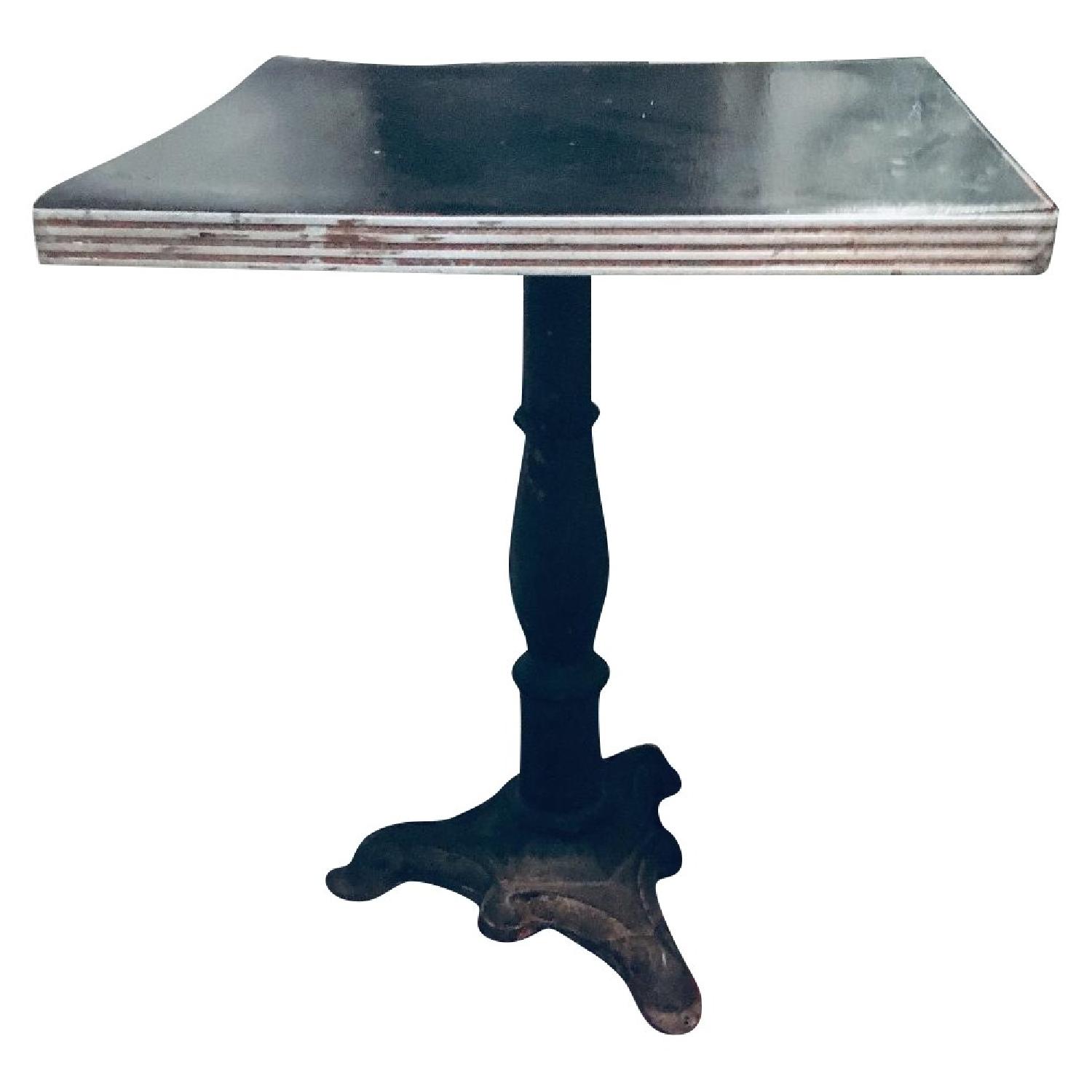 Antique Cafe Table w/ Pedestal Stand - image-0
