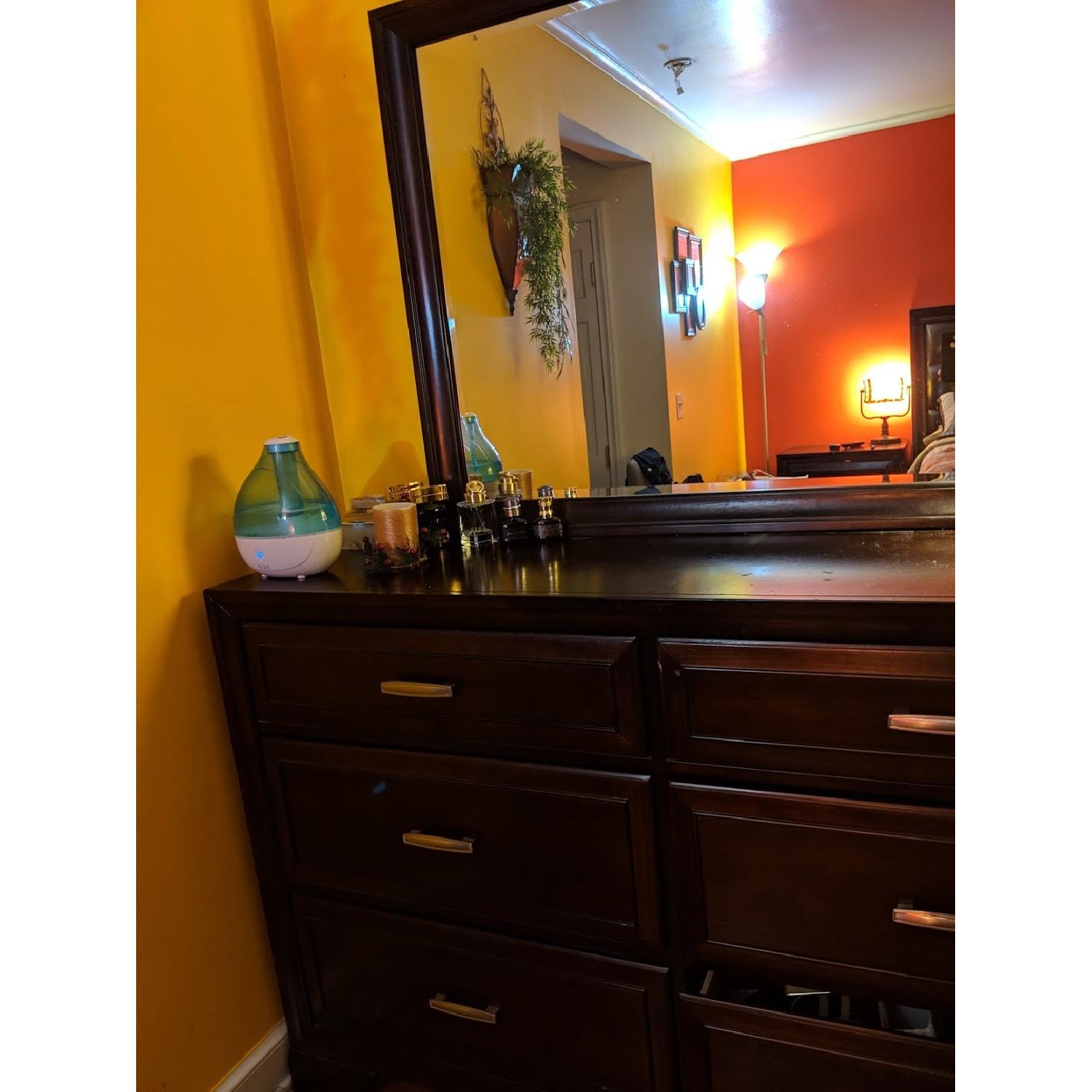 Raymour & Flanigan 6 Drawer Dresser w/ Mirror - image-1