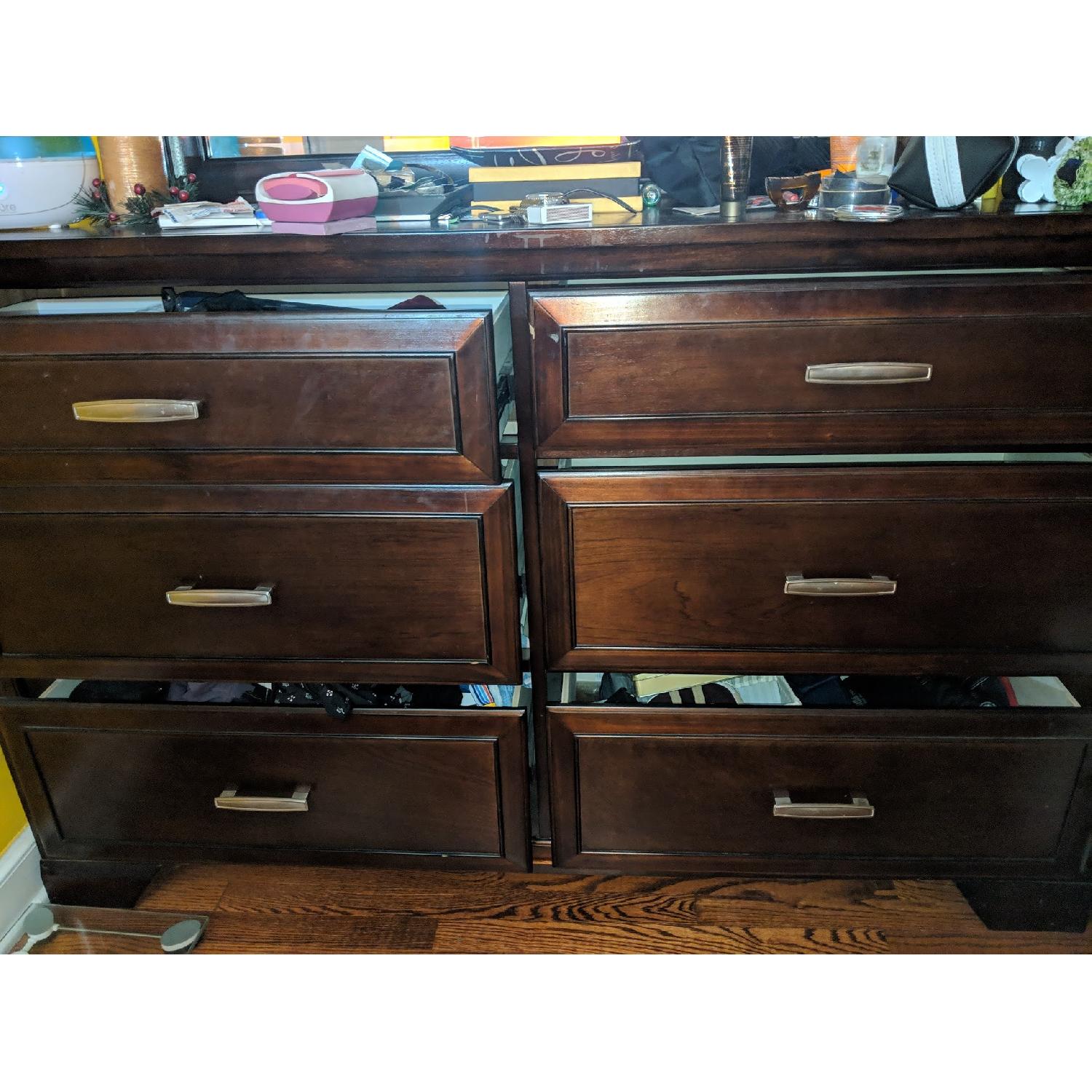 Raymour & Flanigan 6 Drawer Dresser w/ Mirror - image-2