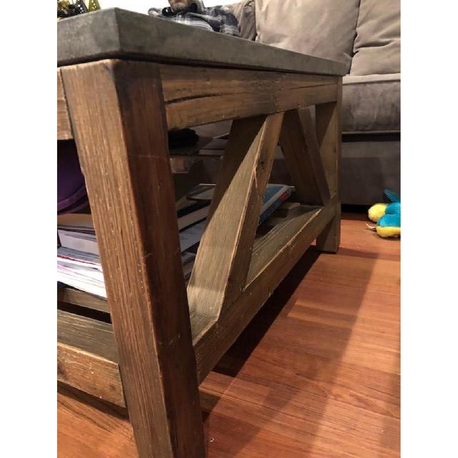 Crate & Barrel Bluestone Coffee Table - image-2