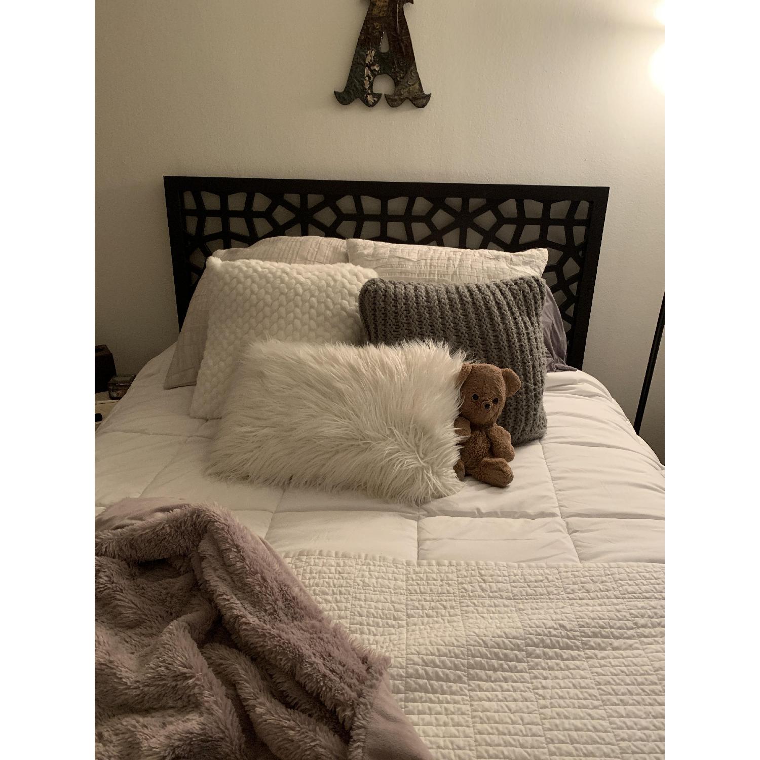 West Elm Queen Bed Frame w/ Morocco Headboard - image-4