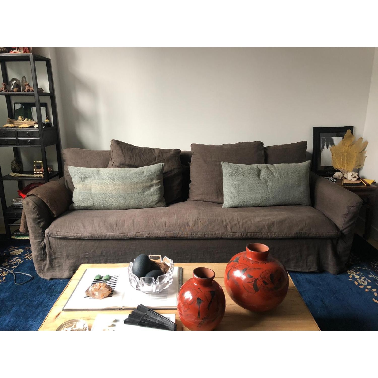 Cisco Brothers Linen Sofa - image-1