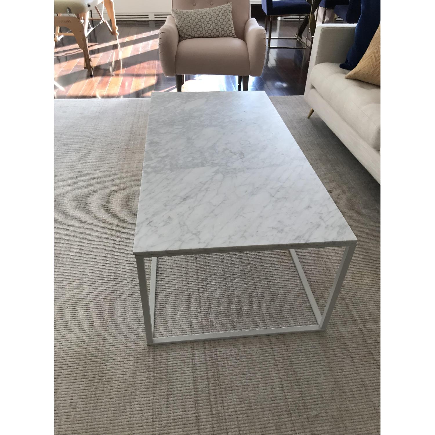 Blu Dot Minimalista White Marble Coffee Table - image-3