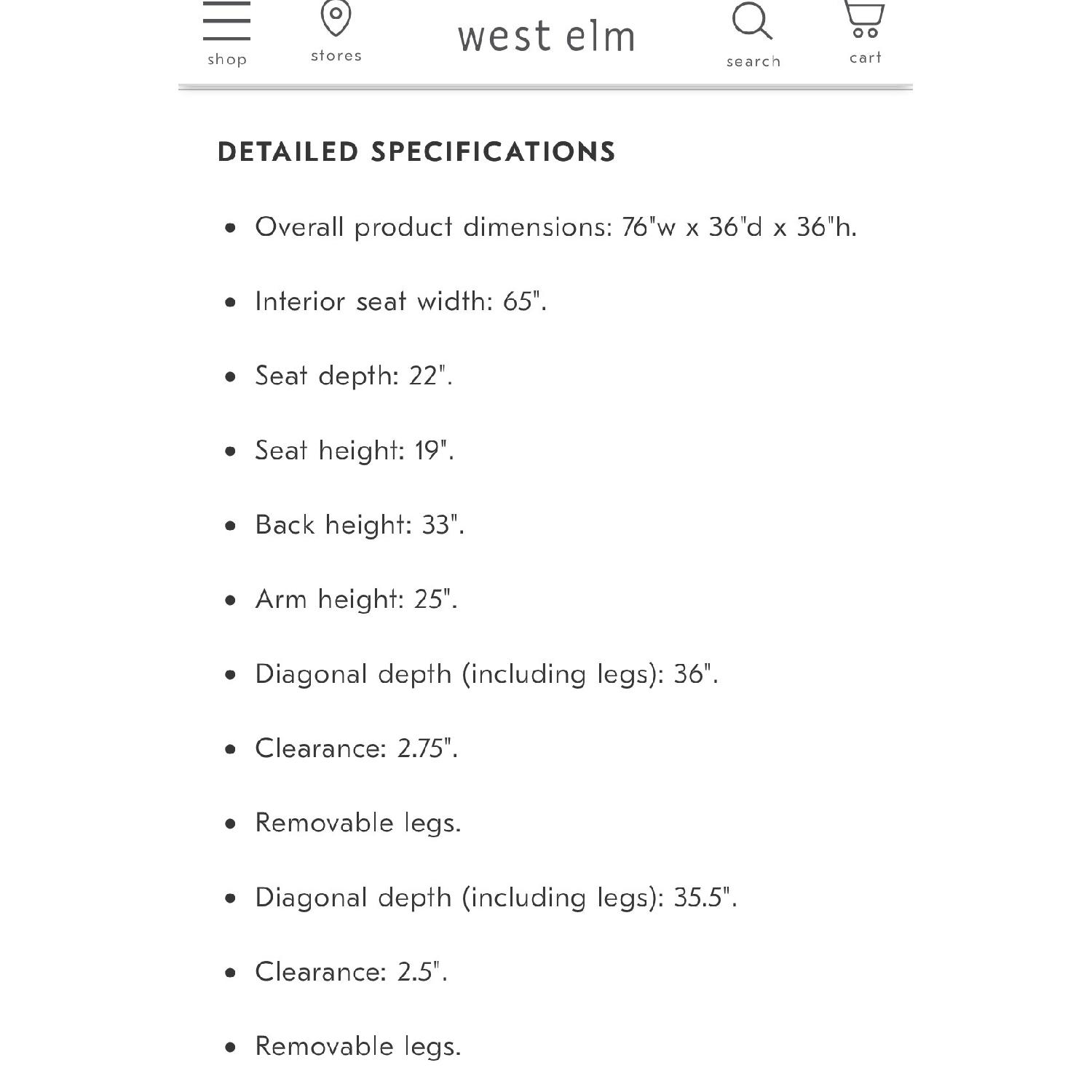 West Elm Henry Tobacco Leather Sofa - image-5