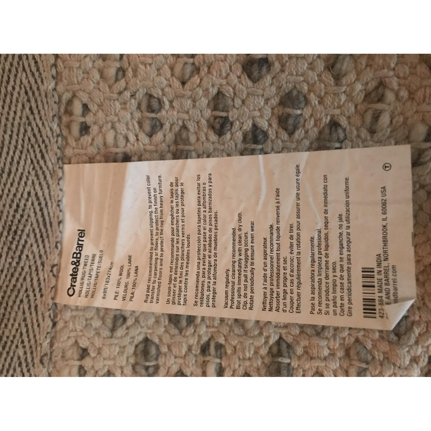 Crate & Barrel Hollis Tweed Wool Shag Rug - image-4