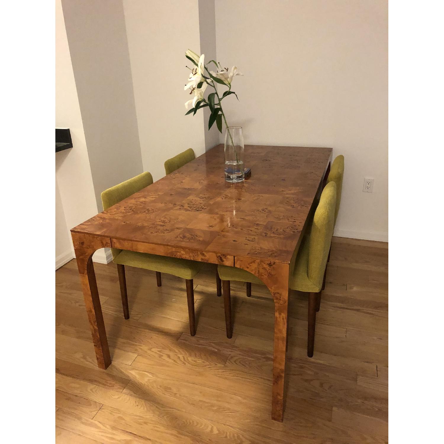 CB2 Aqua Virgo Burl Dining Table - image-2