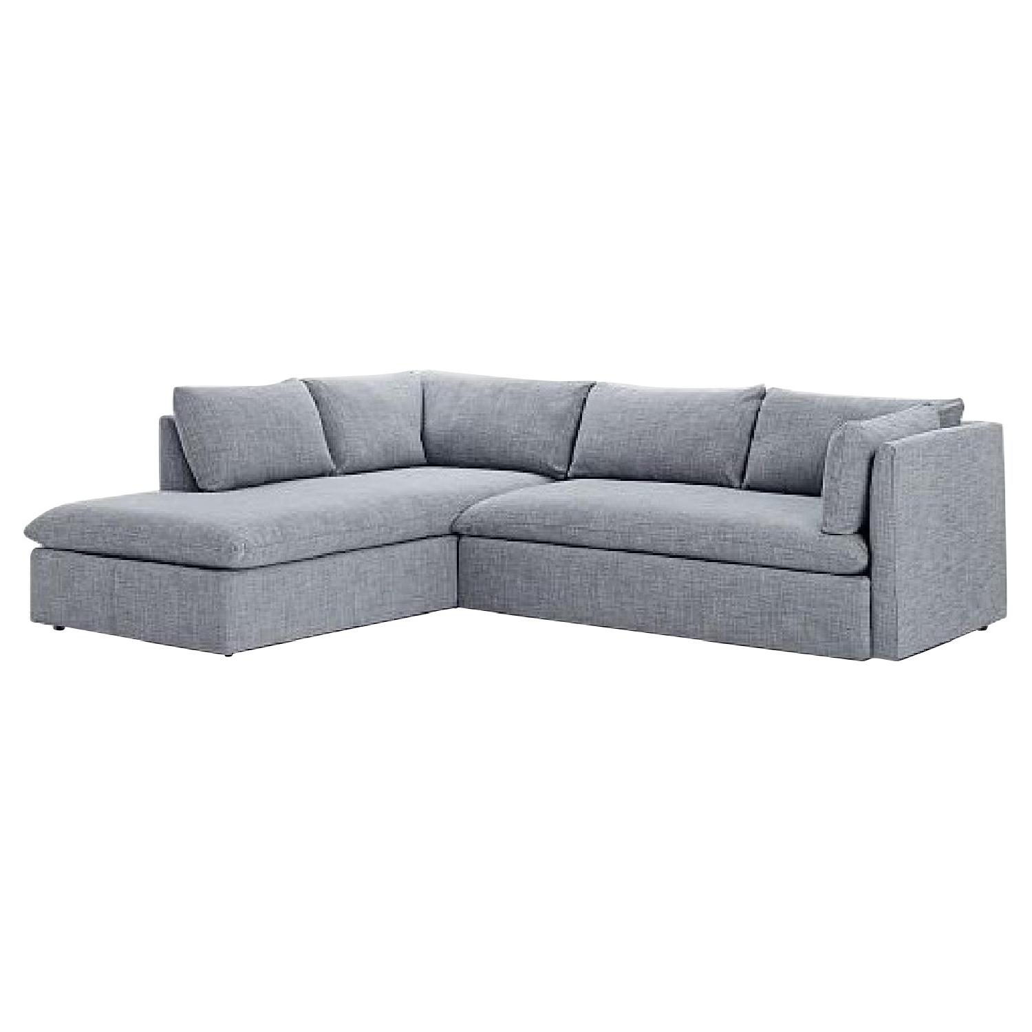 West Elm Shelter 2Piece Terminal Chaise Sectional Sofa AptDeco