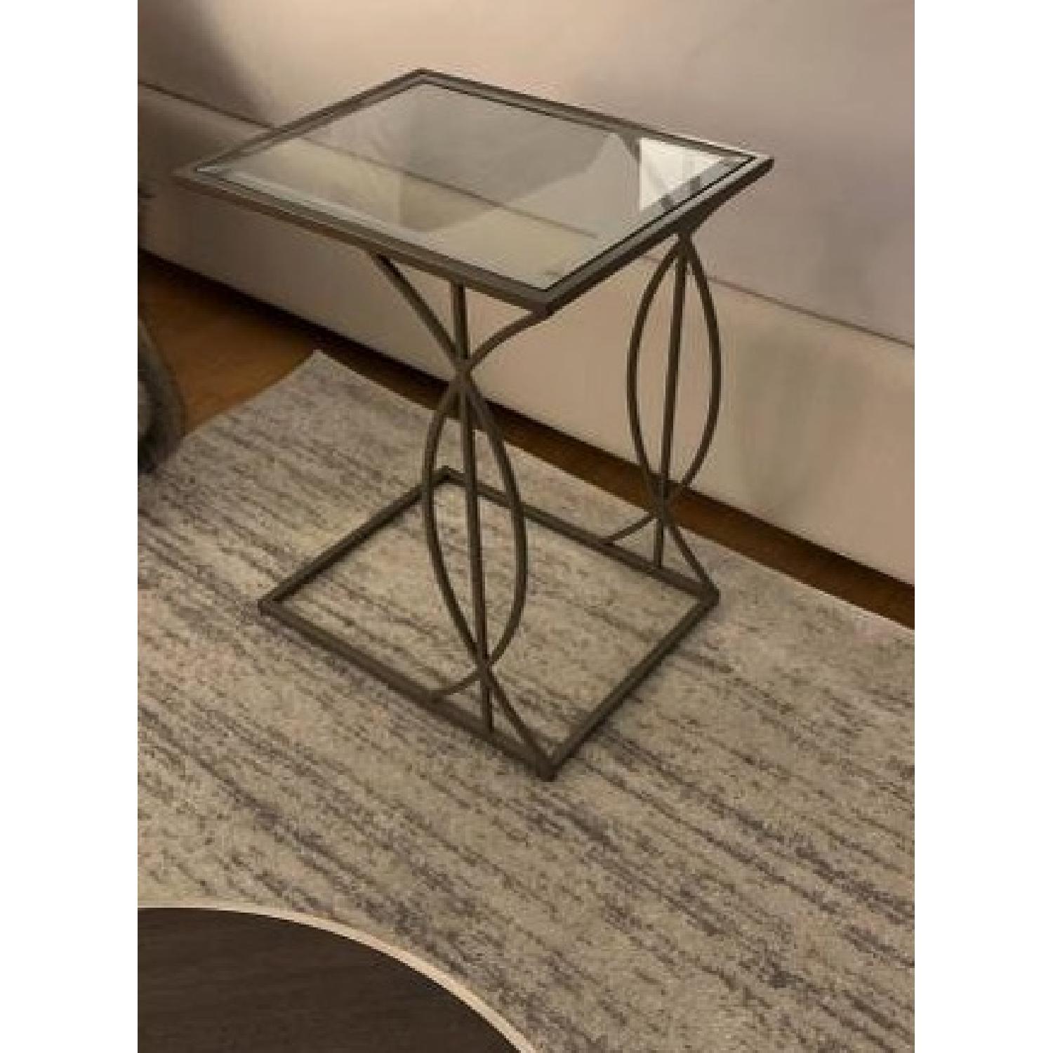 Pier 1 Metal & Glass C Table - image-1