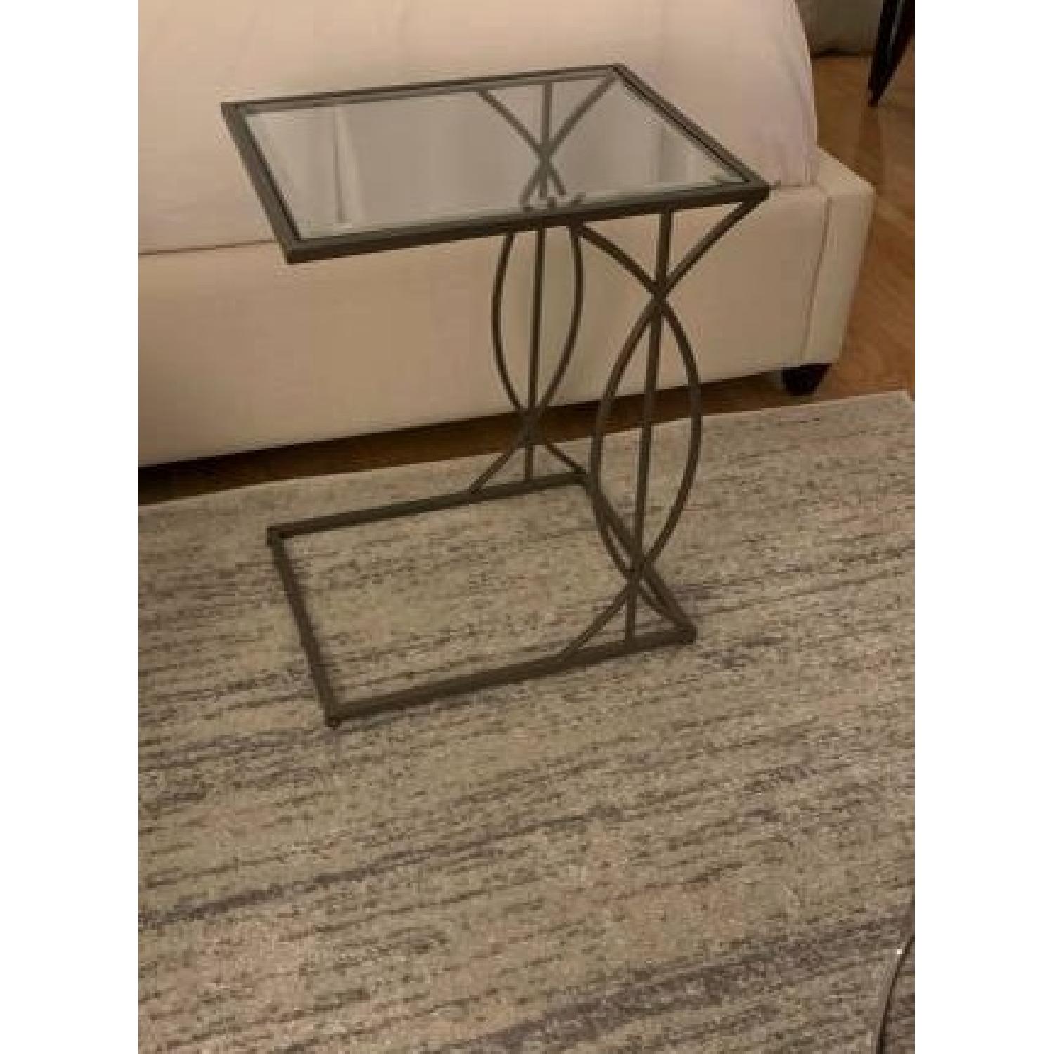 Pier 1 Metal & Glass C Table AptDeco