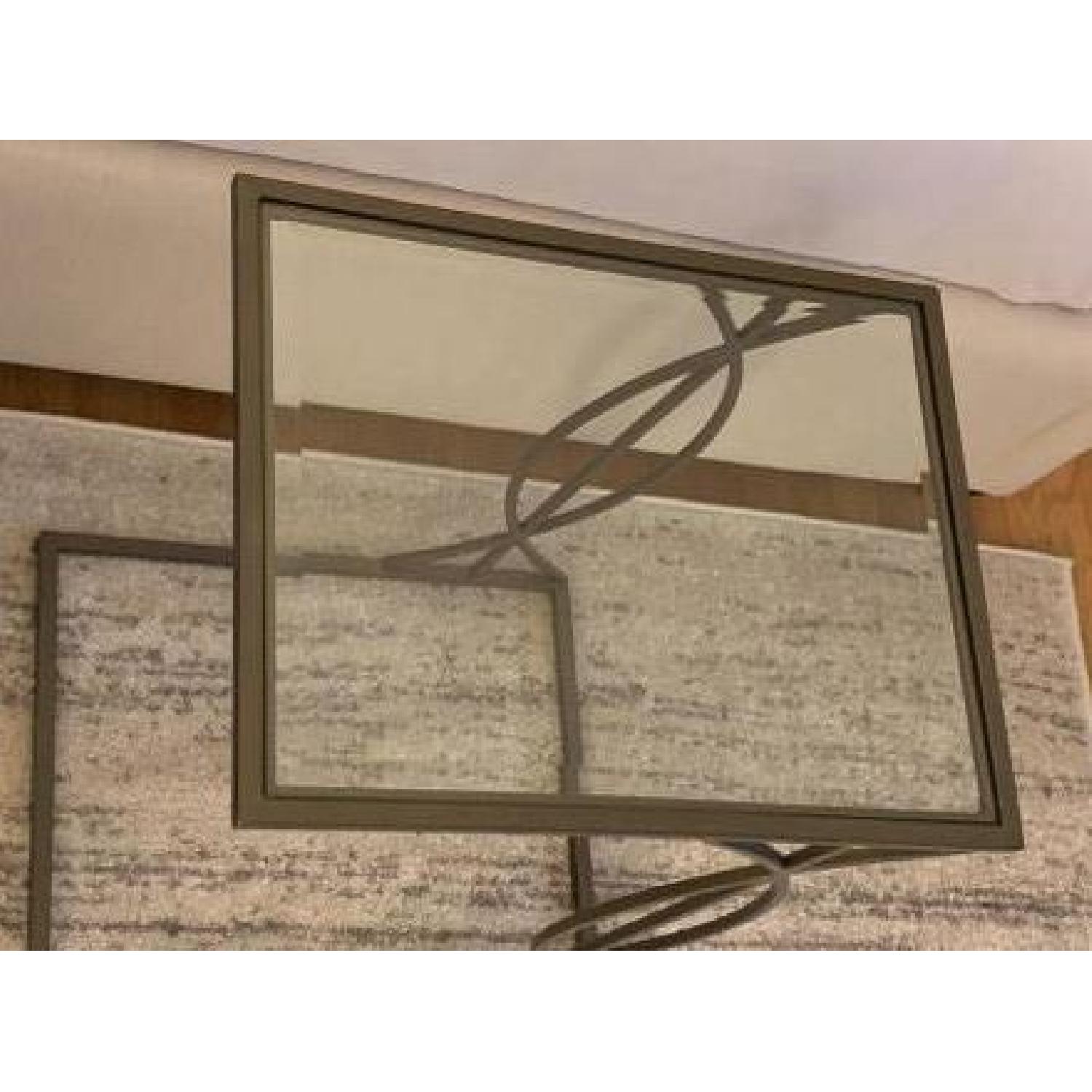 Pier 1 Metal & Glass C Table AptDeco