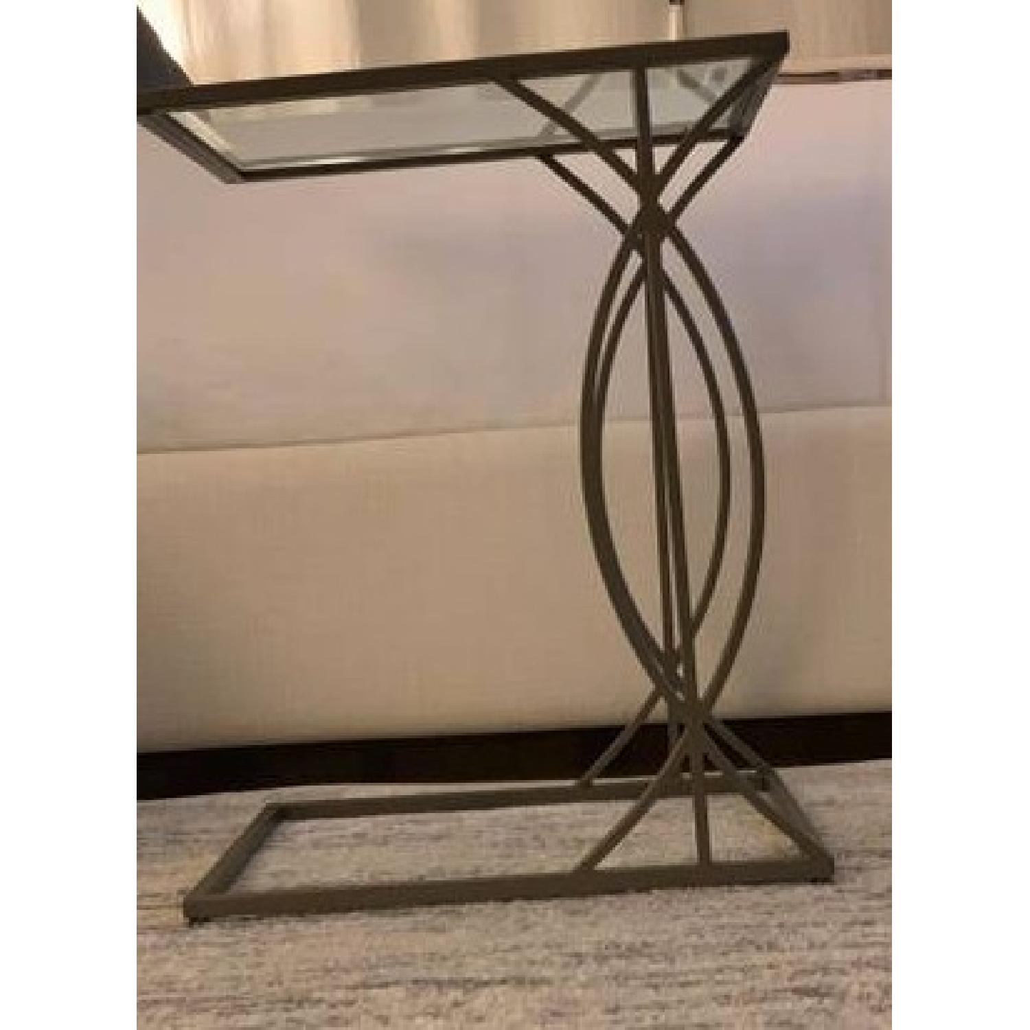 Pier 1 Metal & Glass C Table AptDeco