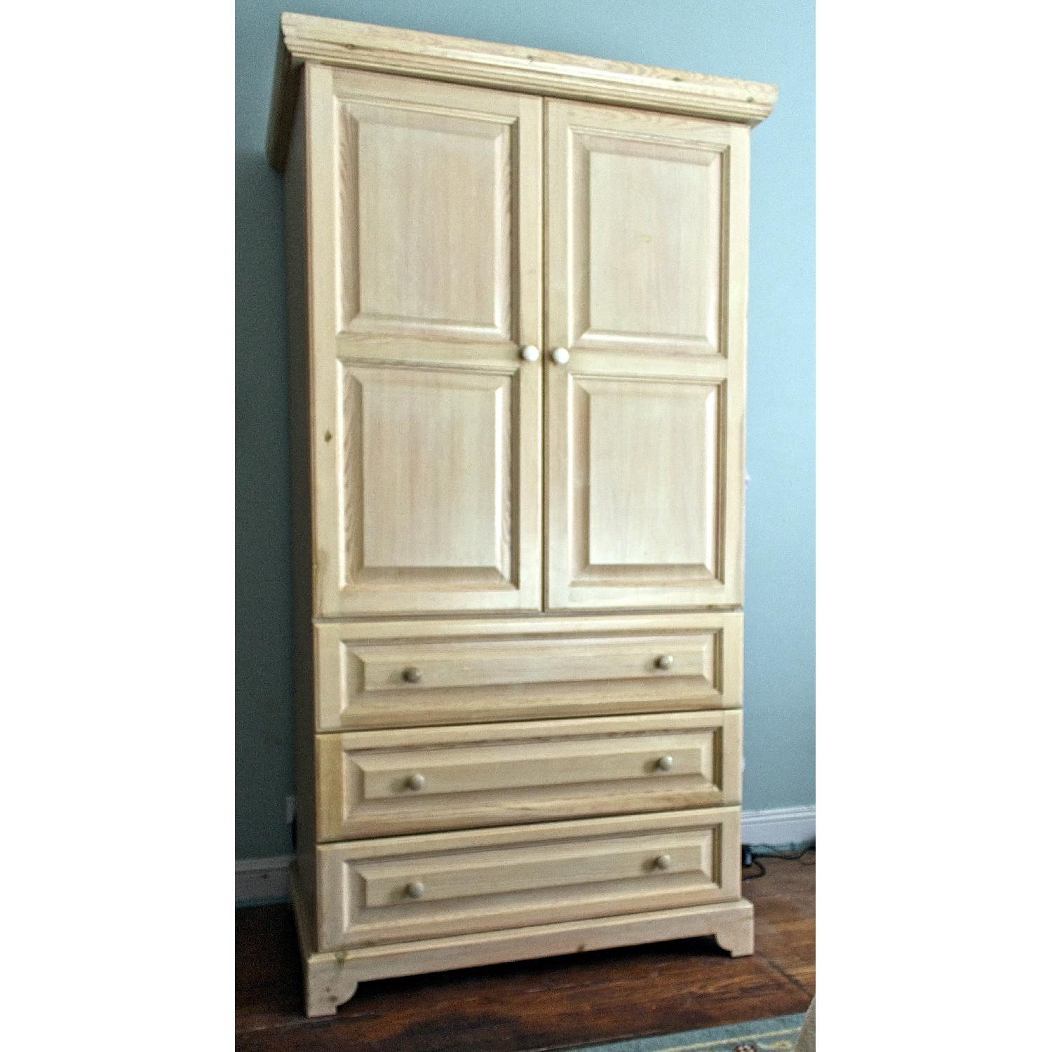 Gothic Cabinet Craft Armoire w/ Raised Panel & 3 Drawers - image-1