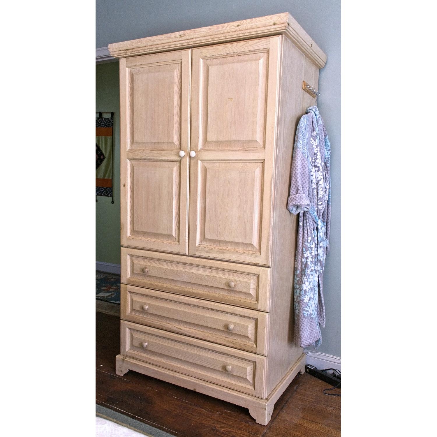 Gothic Cabinet Craft Armoire w/ Raised Panel & 3 Drawers - image-2