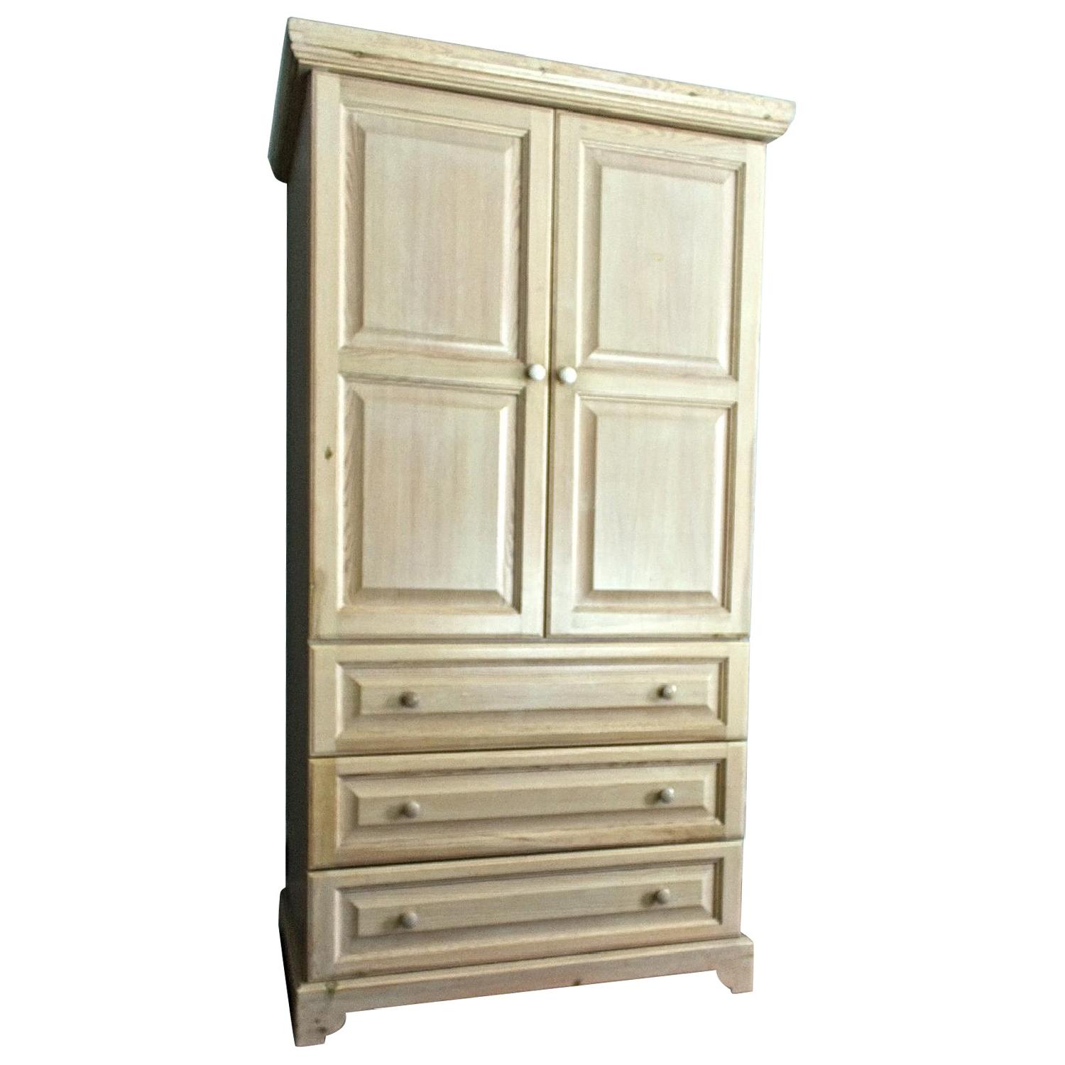 Gothic Cabinet Craft Armoire w/ Raised Panel & 3 Drawers - image-0