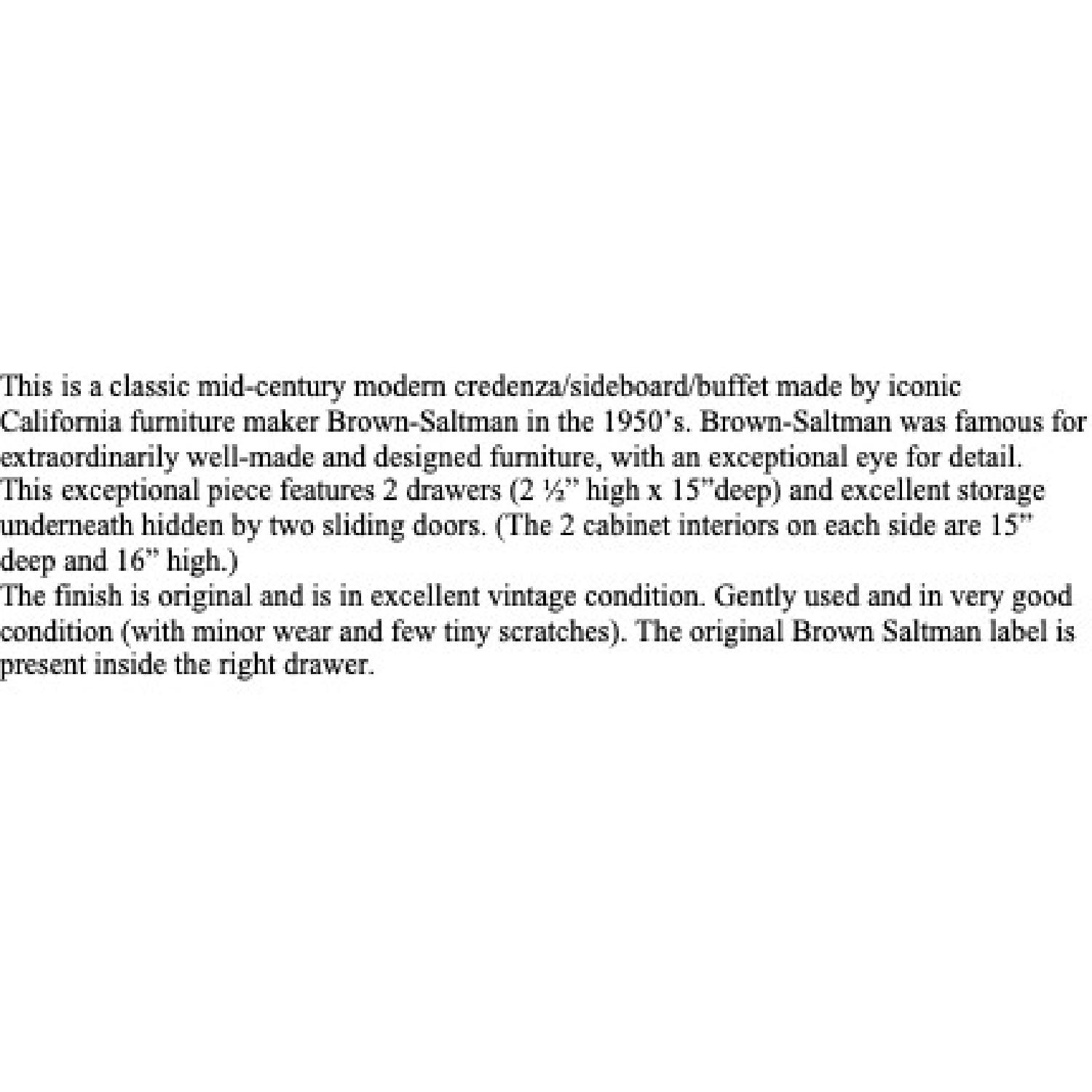 Saltman Mid-Century Modern Brown Credenza - image-11