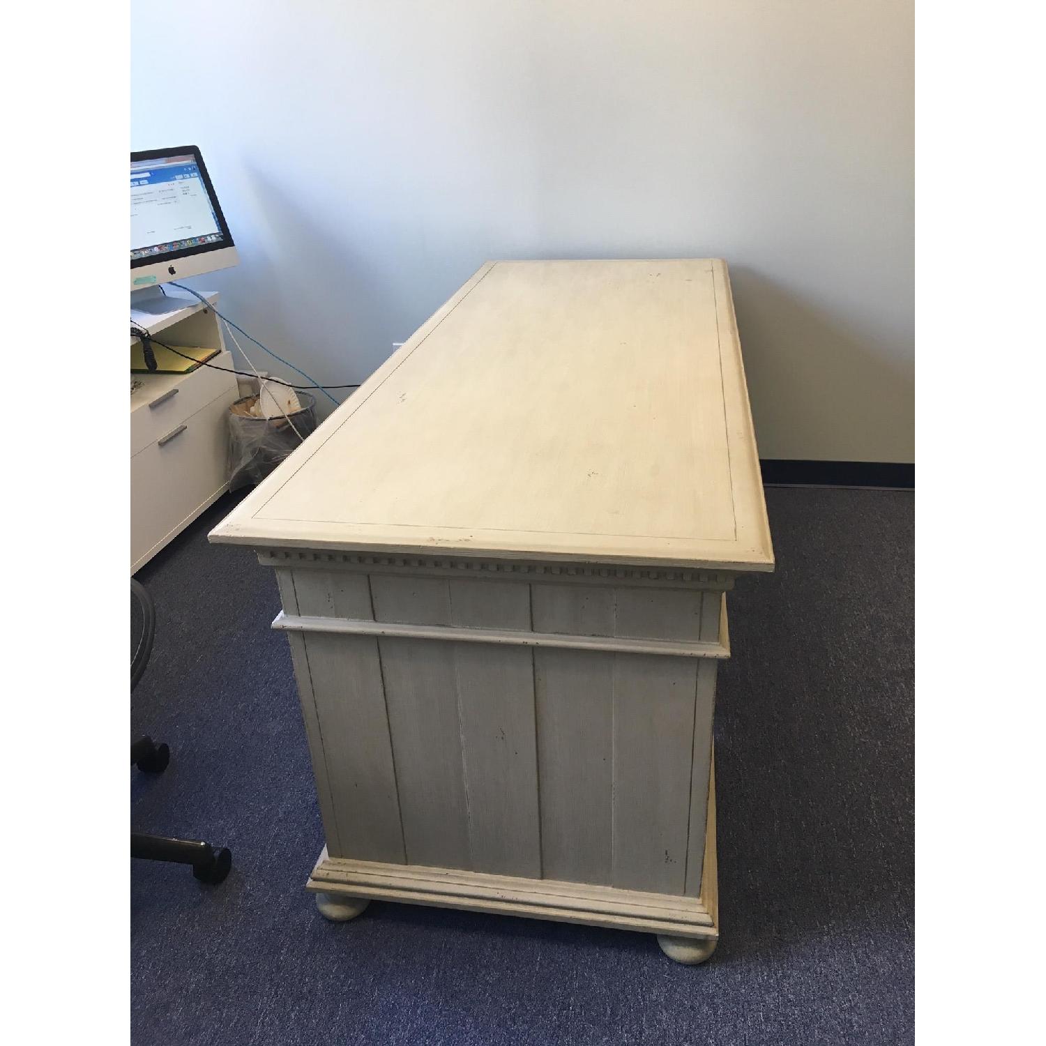 Restoration Hardware St. James Antiqued White Desk - image-3
