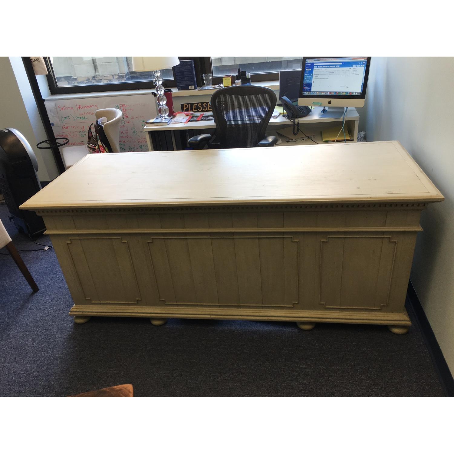 Restoration Hardware St. James Antiqued White Desk - image-4