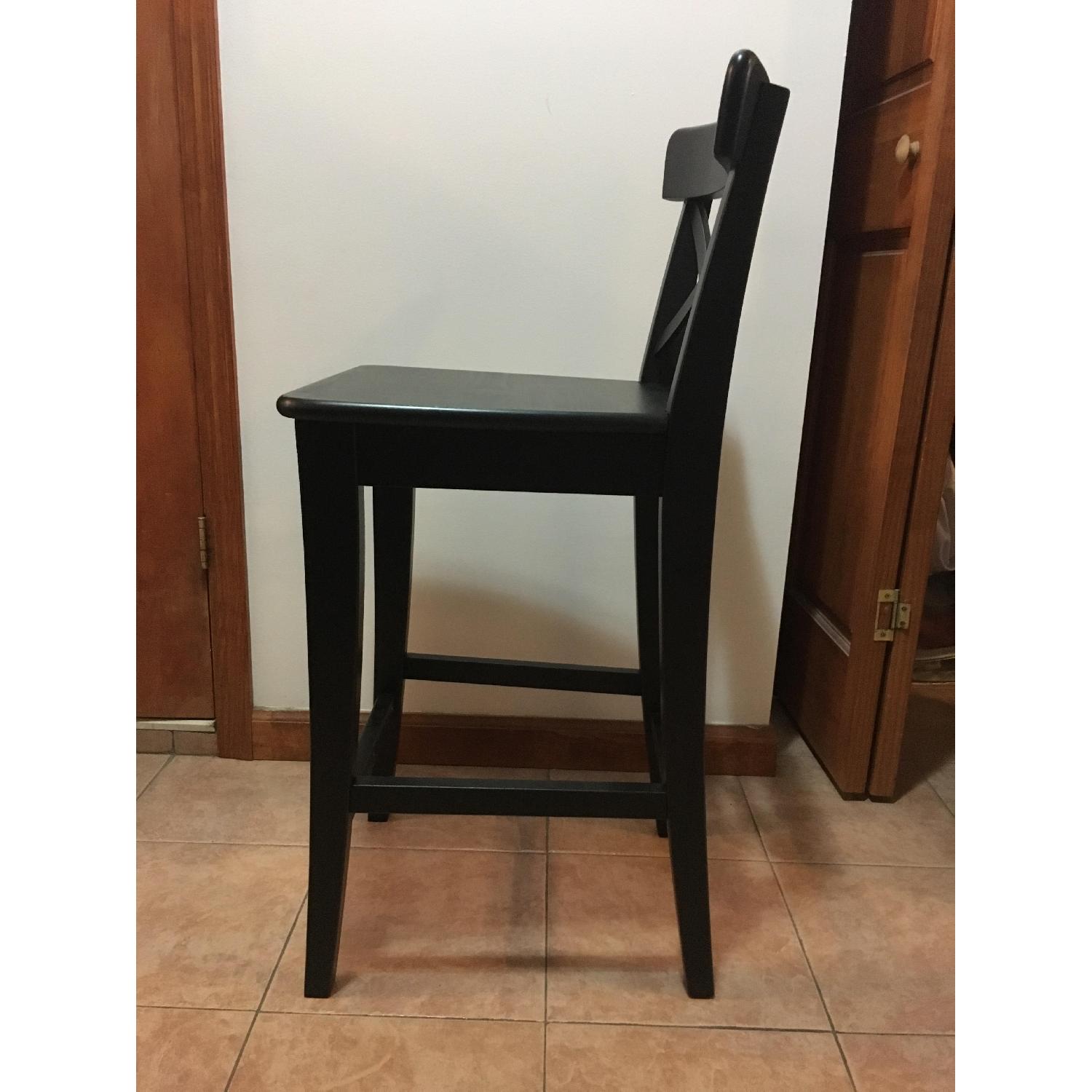 Ikea Ingolf Bar Stool w/ Backrest - image-3
