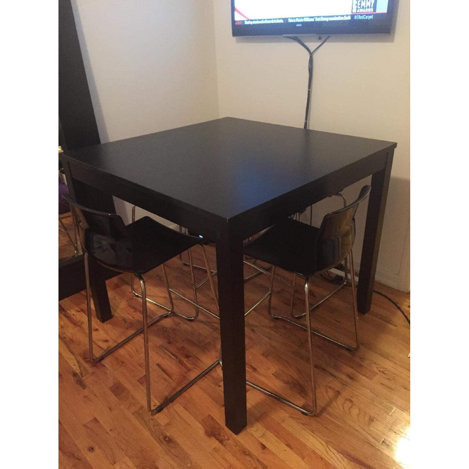 Ikea Bjursta Black Bar Table w/ 4 Chairs - image-2