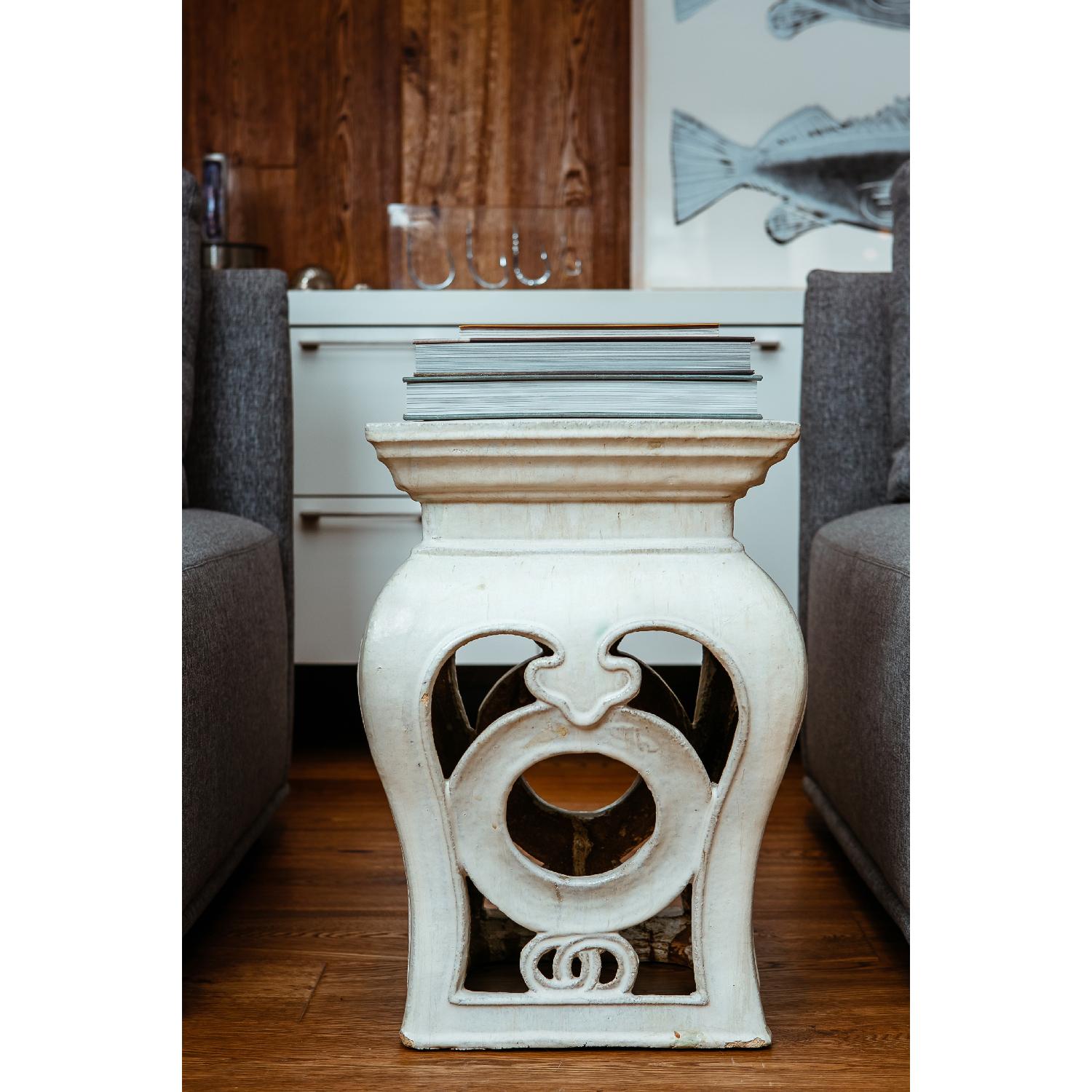 Antique Cast Iron Garden Seat - image-1