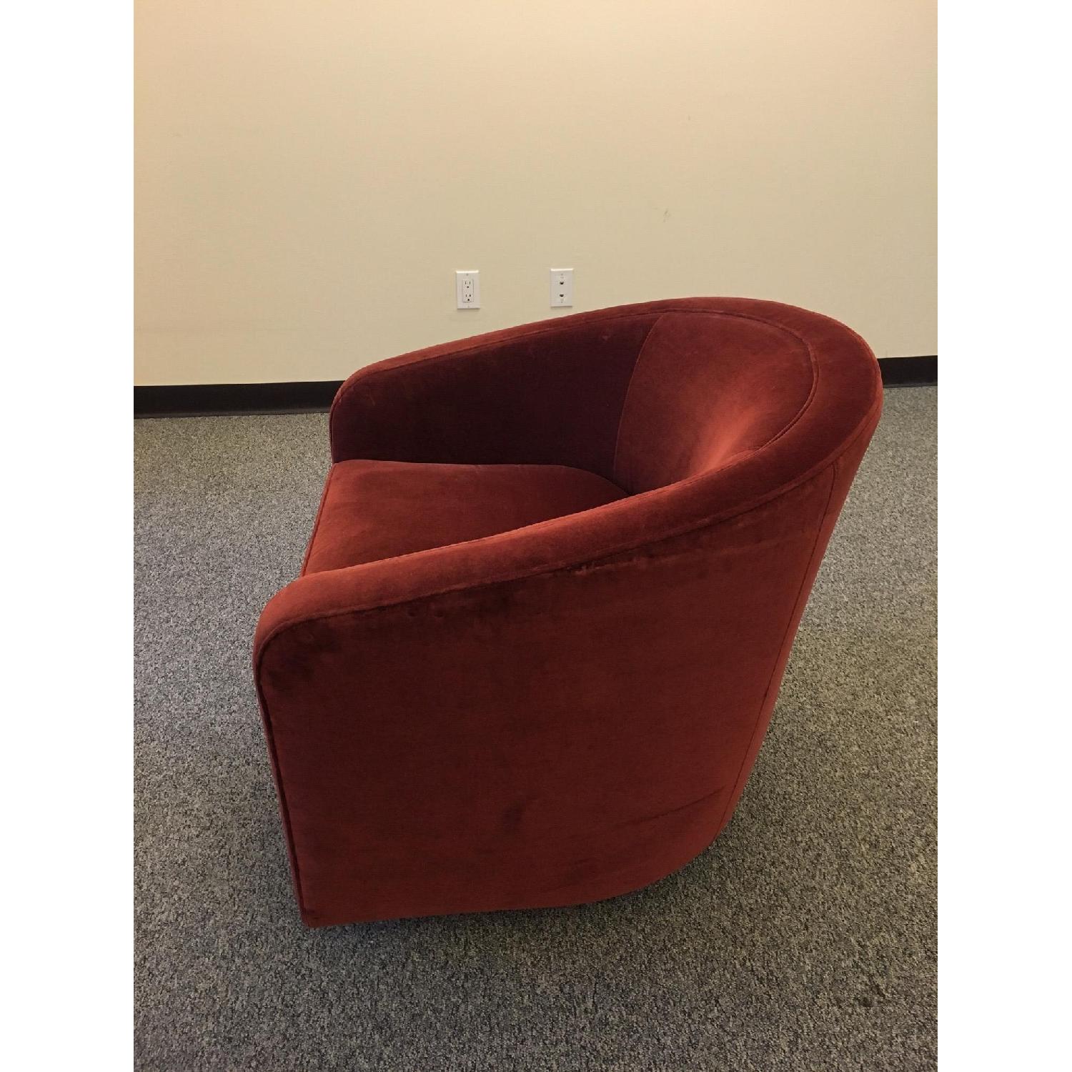 Room & Board Burgundy Amos Swivel Chair - image-4