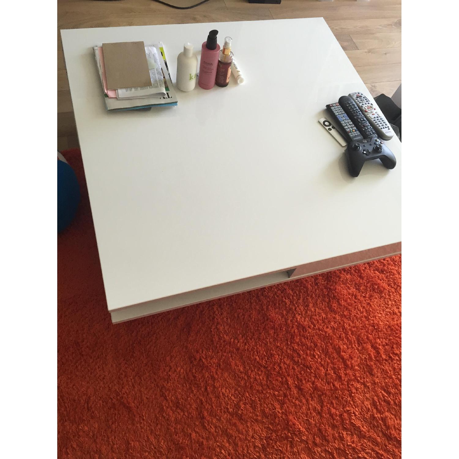 Ikea Tofteryd High Gloss White Coffee Table AptDeco