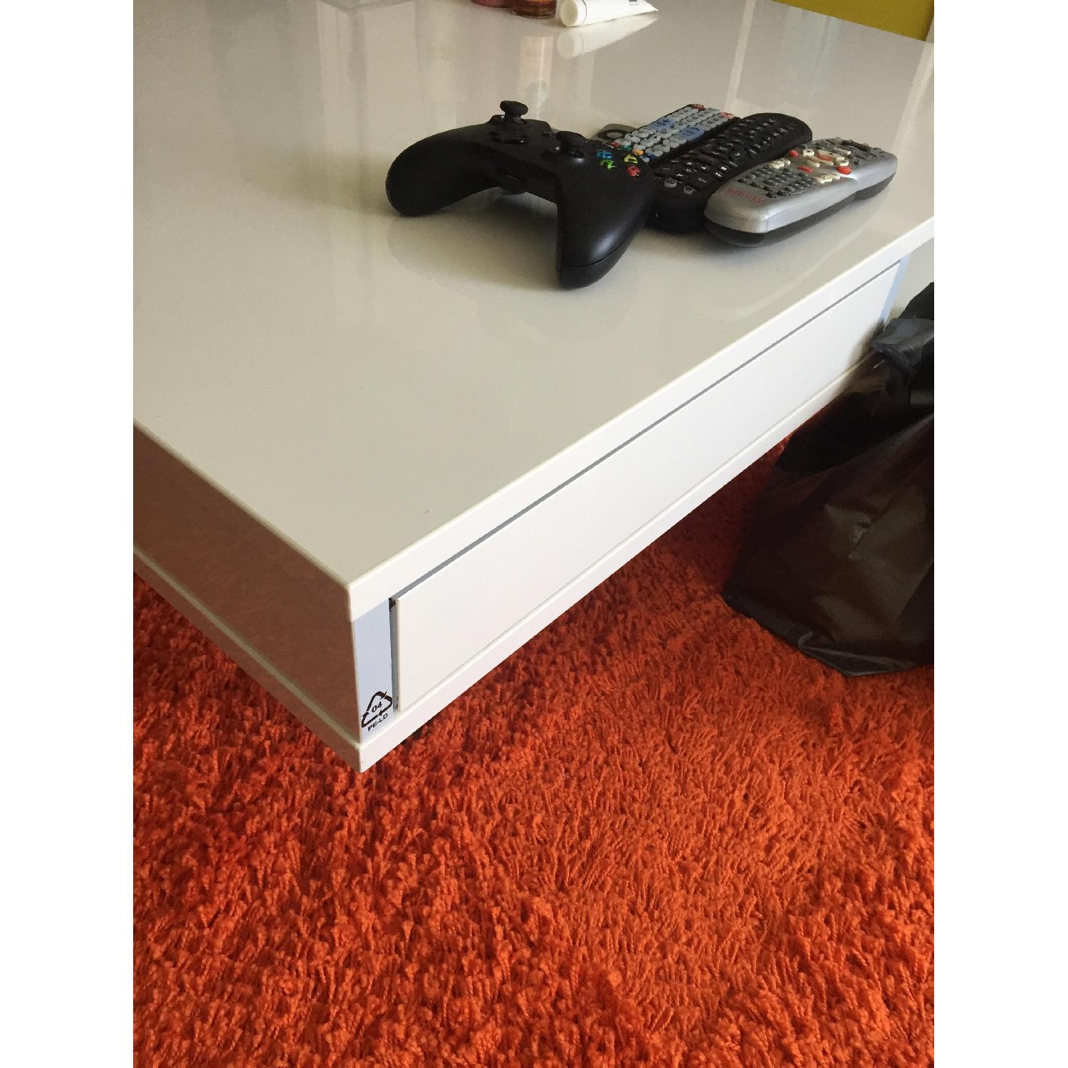 Ikea Tofteryd High Gloss White Coffee Table AptDeco