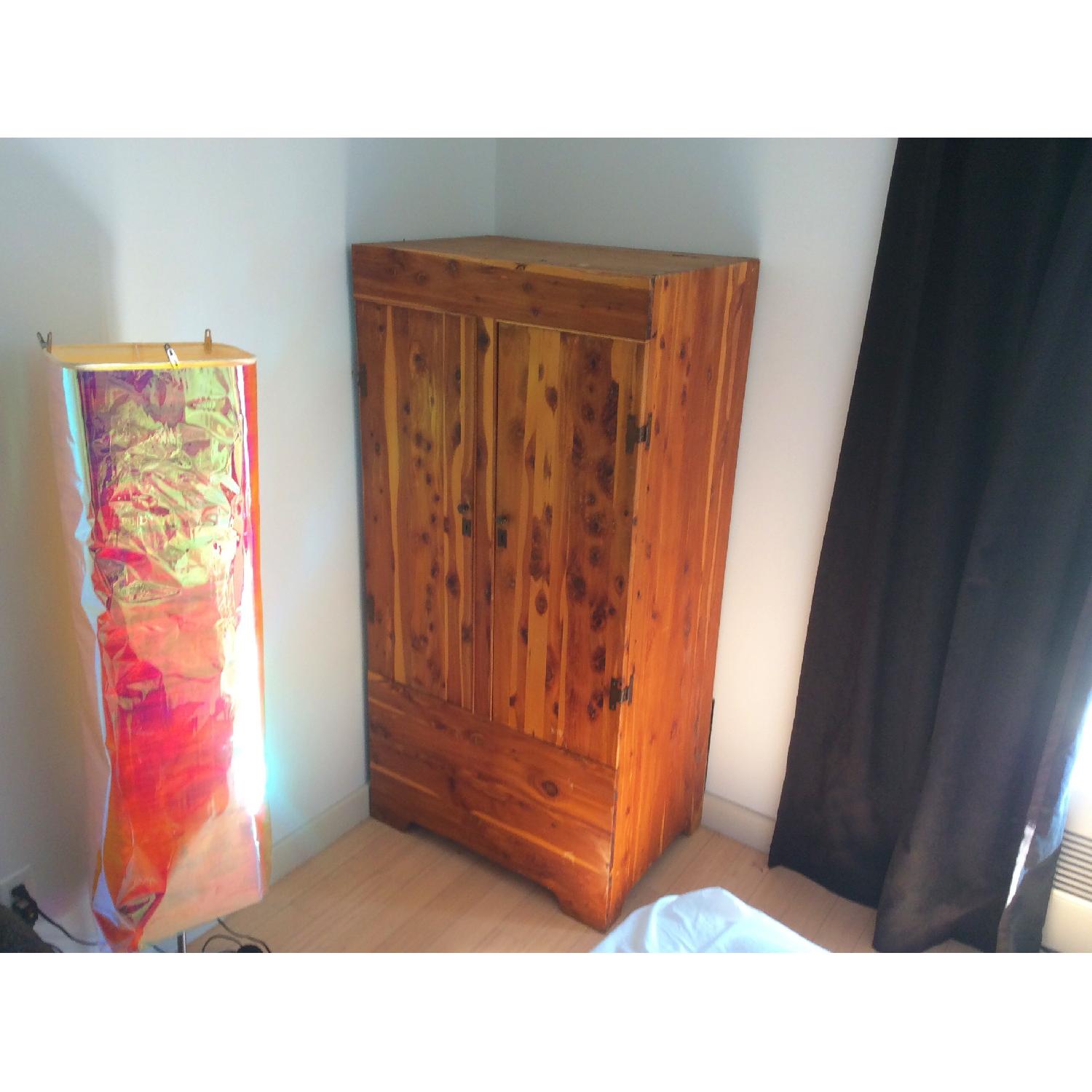 Jasper Antique Wood Armoire AptDeco