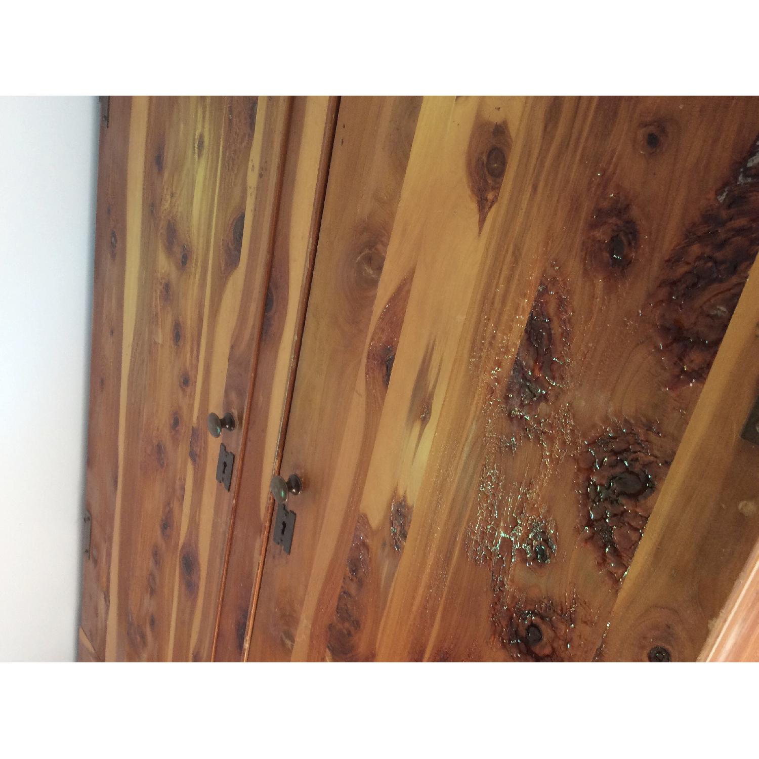 Jasper Antique Wood Armoire AptDeco