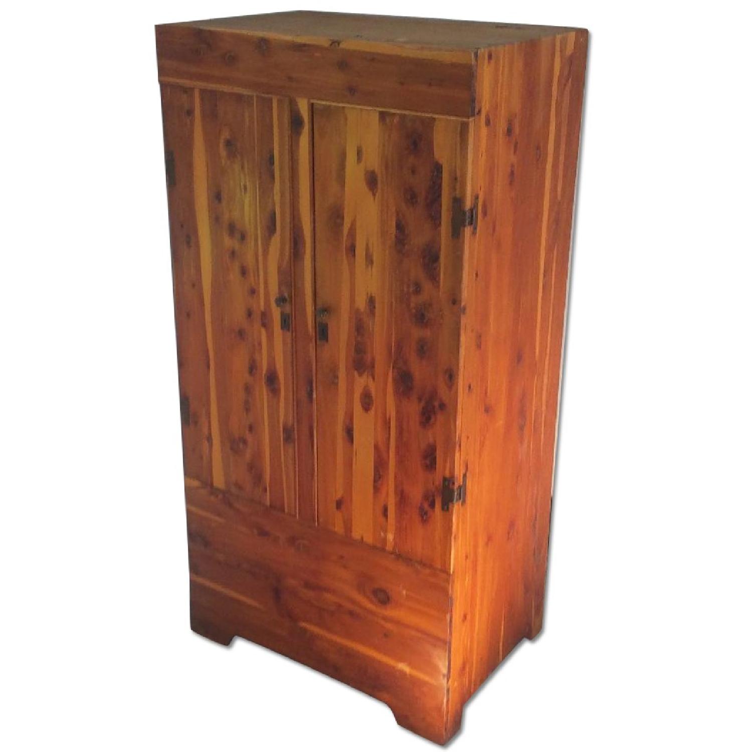Jasper Antique Wood Armoire AptDeco