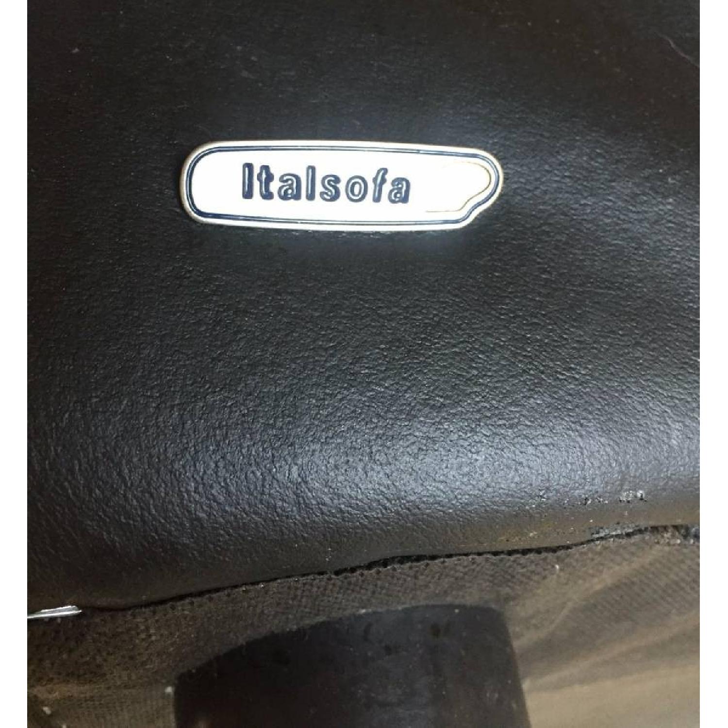 Natuzzi Italsofa Italian Leather Sleeper Sofa + Chair & Ottoman - image-3