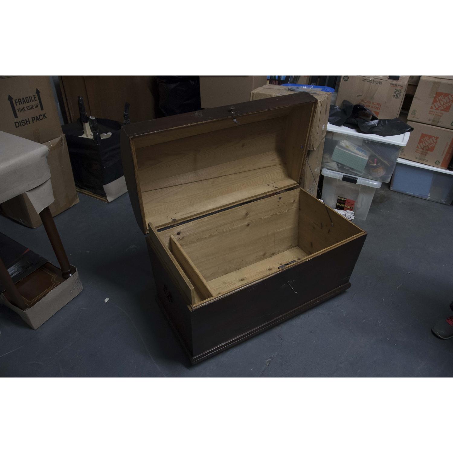 Antique Chest w/ Restored Lock & Key - image-1