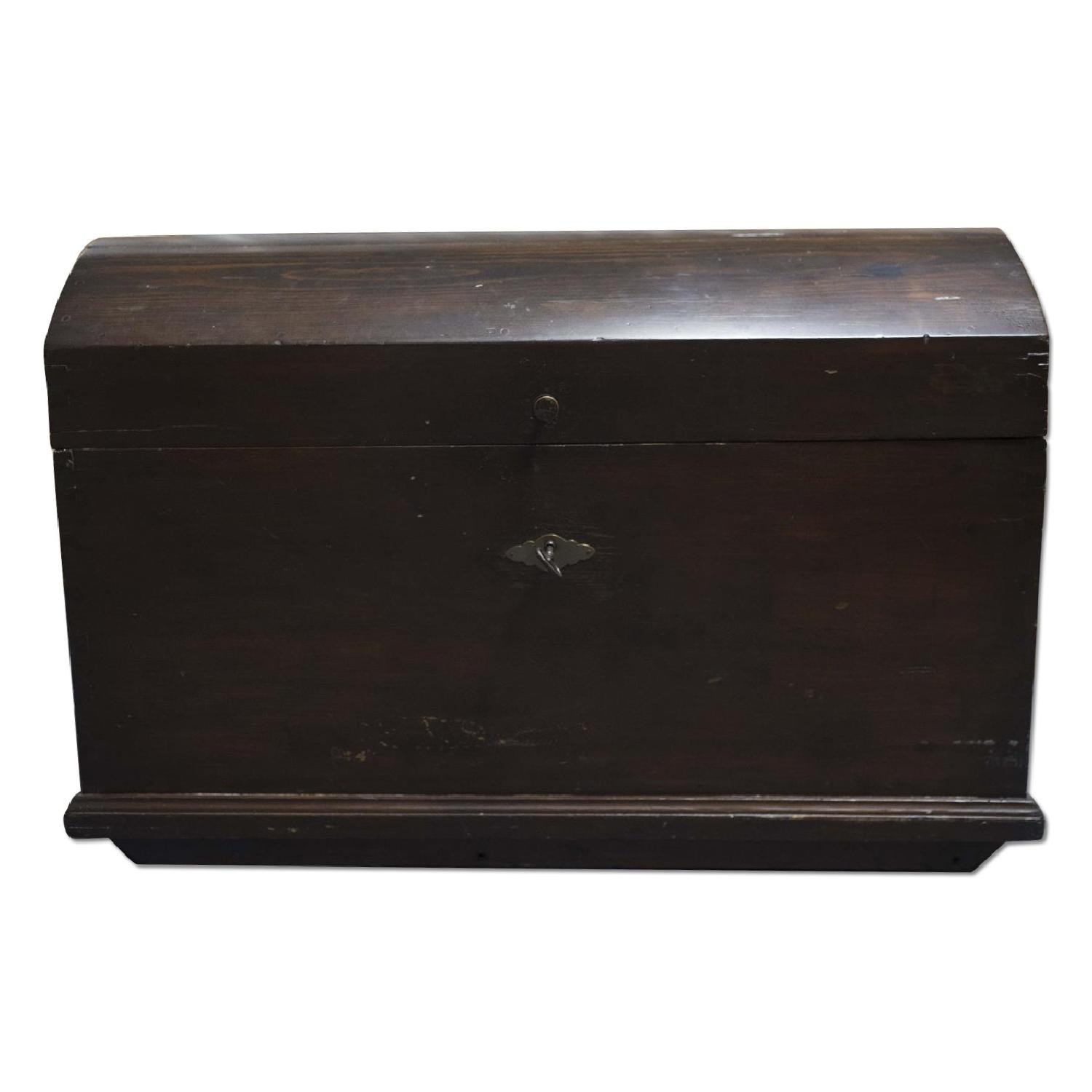 Antique Chest w/ Restored Lock & Key - image-0