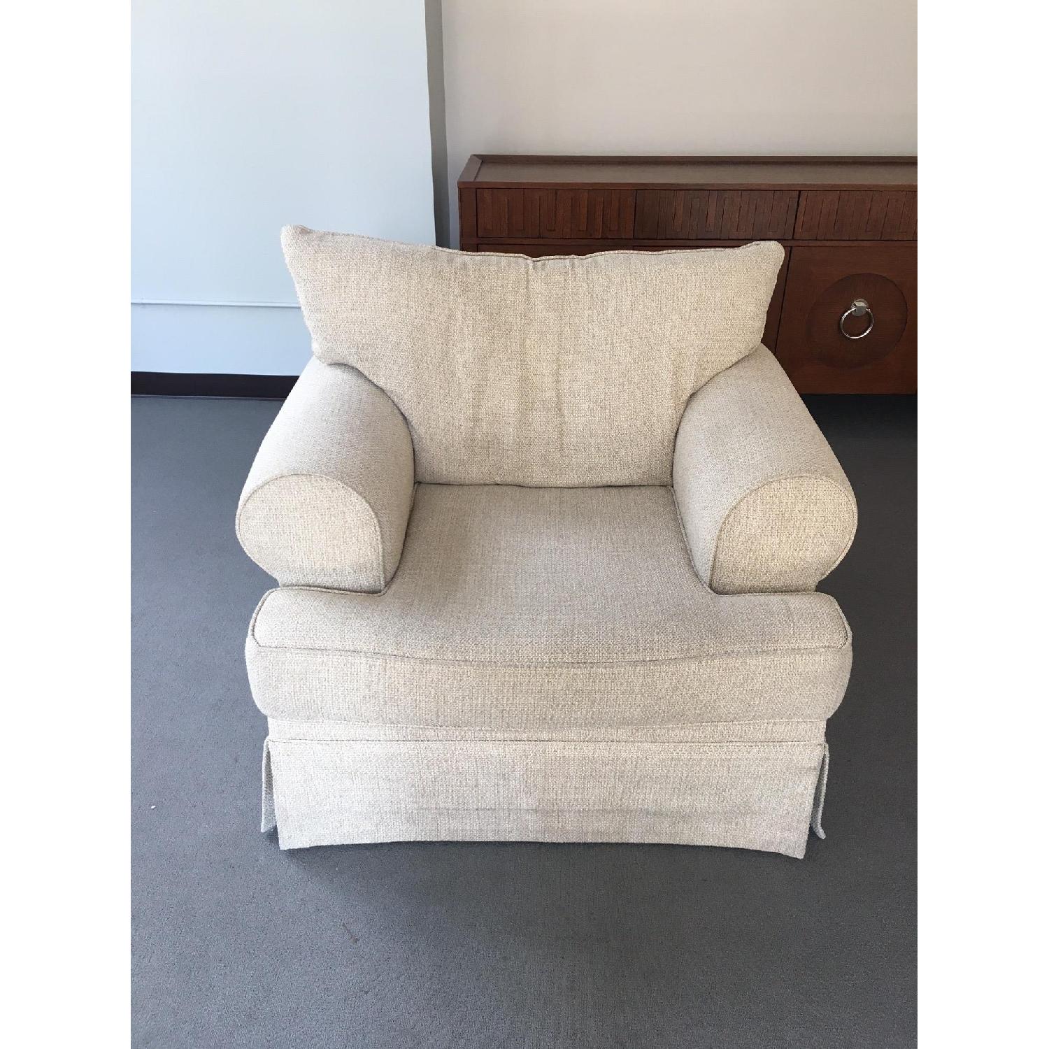 Overstuffed Cream Armchairs - image-1