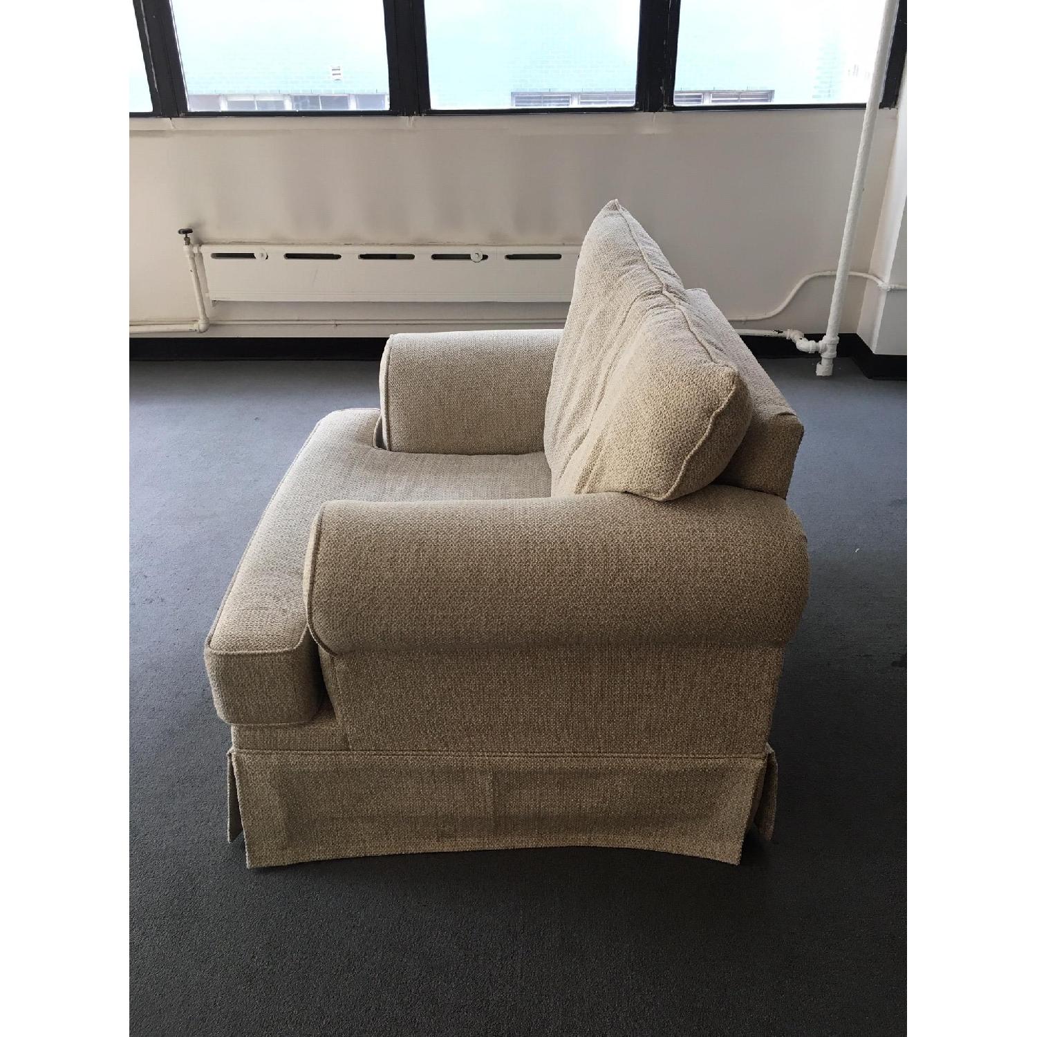 Overstuffed Cream Armchairs - image-3