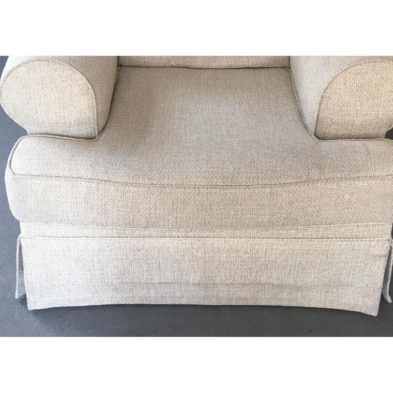 Overstuffed Cream Armchairs - image-6