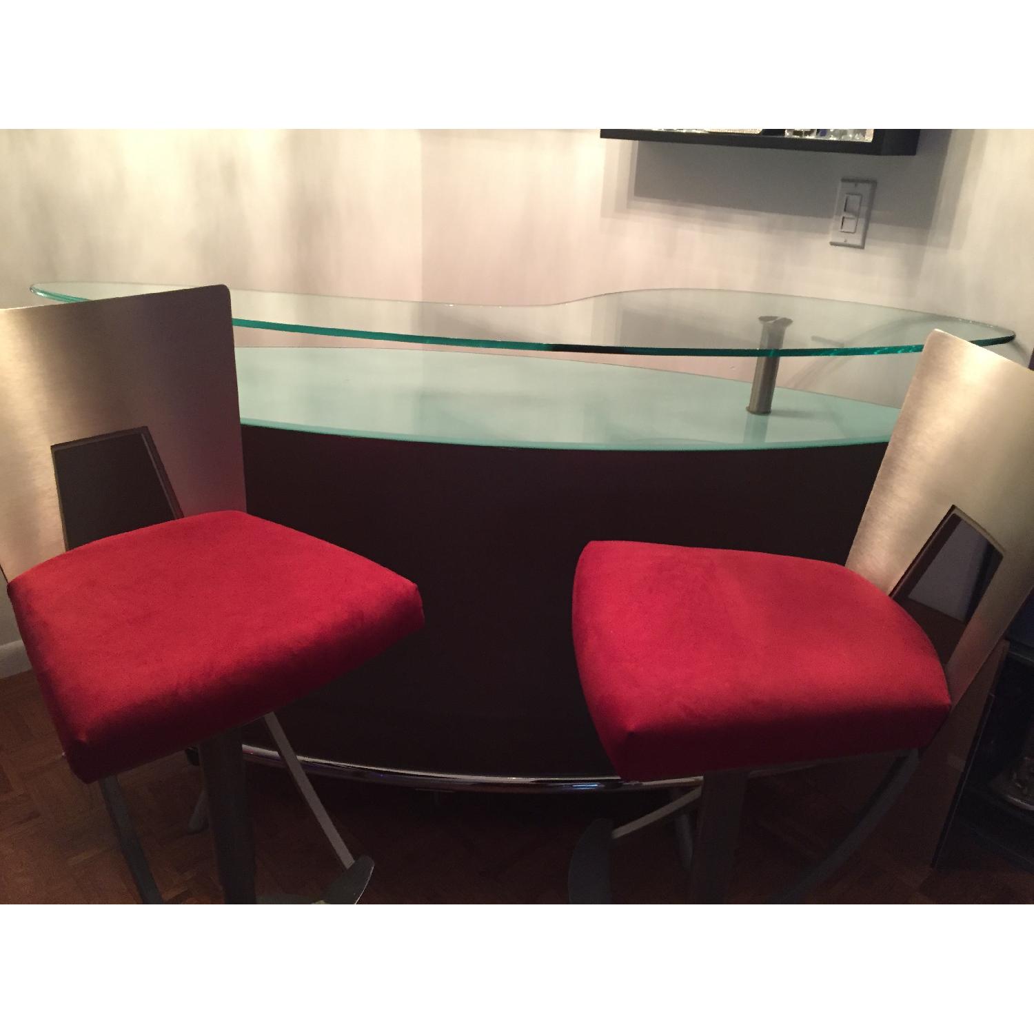 Stainless Steel Glass Top Bar - image-1