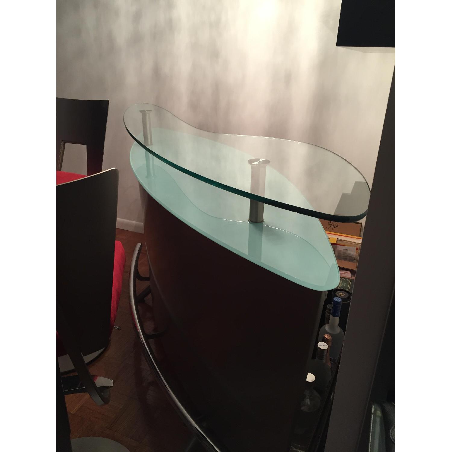Stainless Steel Glass Top Bar - image-2