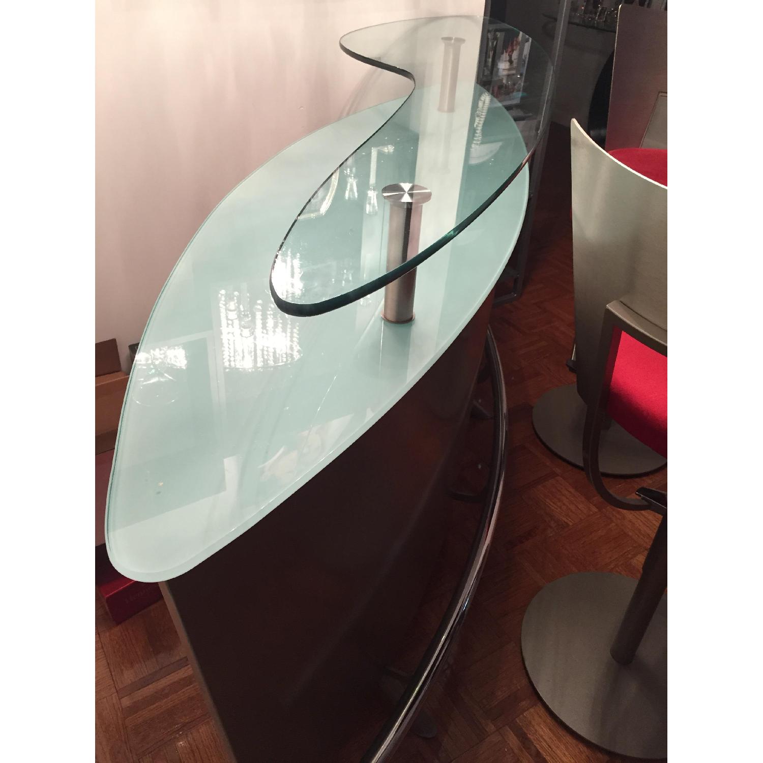 Stainless Steel Glass Top Bar - image-11