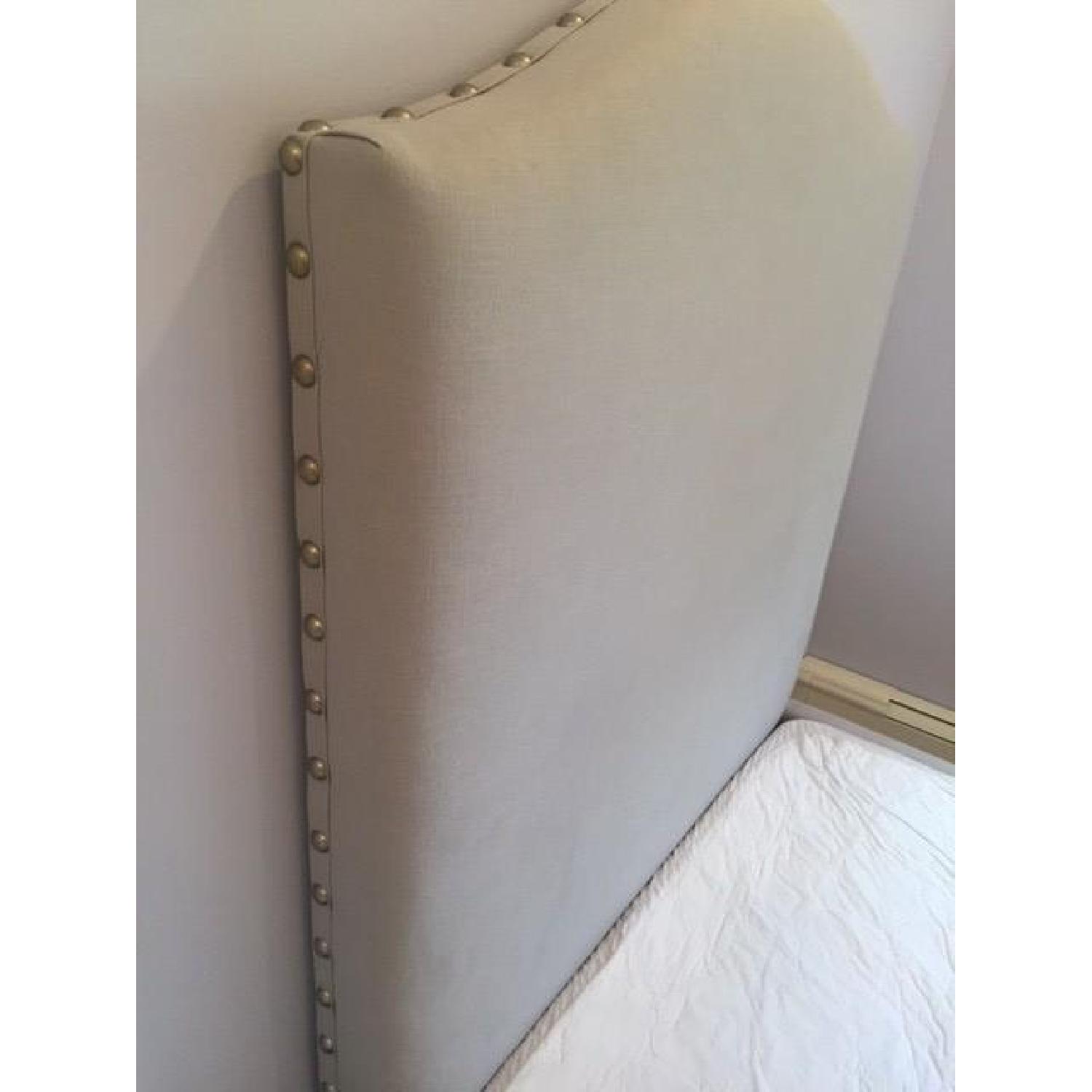 Pottery Barn Raleigh Camelback Nailhead Twin Size Bed Frame - image-3